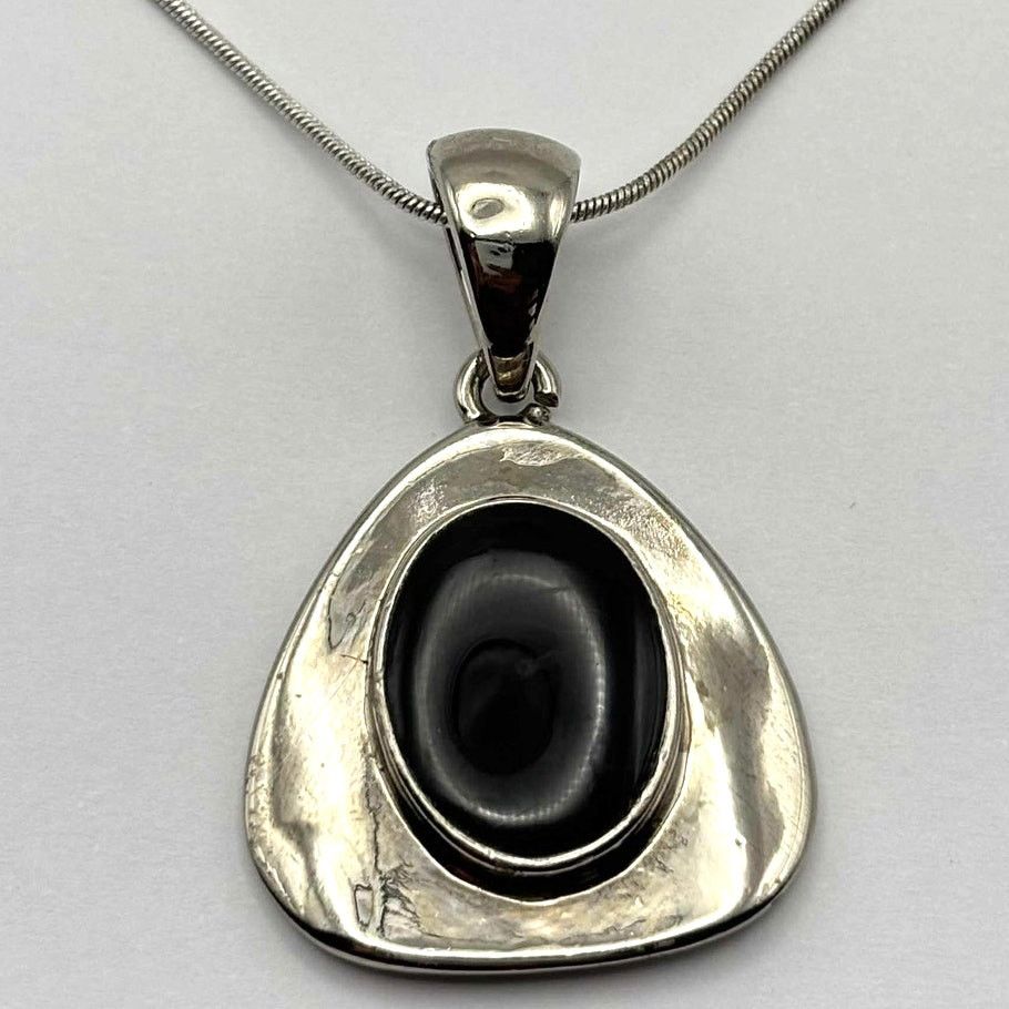 Other Silver & Black Stone Necklace Size ONE SIZE - 2 Thumbnail
