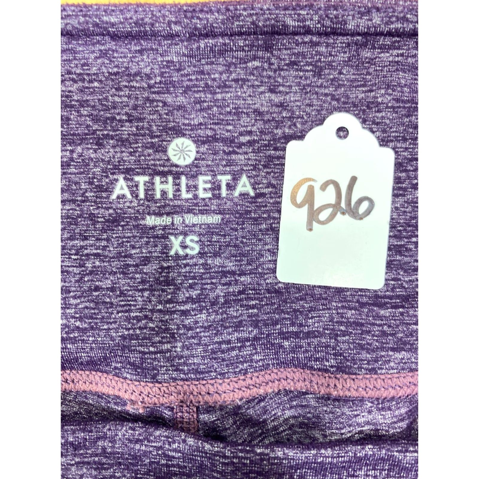 Athleta Athleta Leggings Womens XS Purple Activewear Nylon Spandex Blended Fabric Slim Capri 20 In Inseam Gym Running Athleisure Logo Breathable Easy Care Size 26" / US 2 / IT 38 - 3 Thumbnail