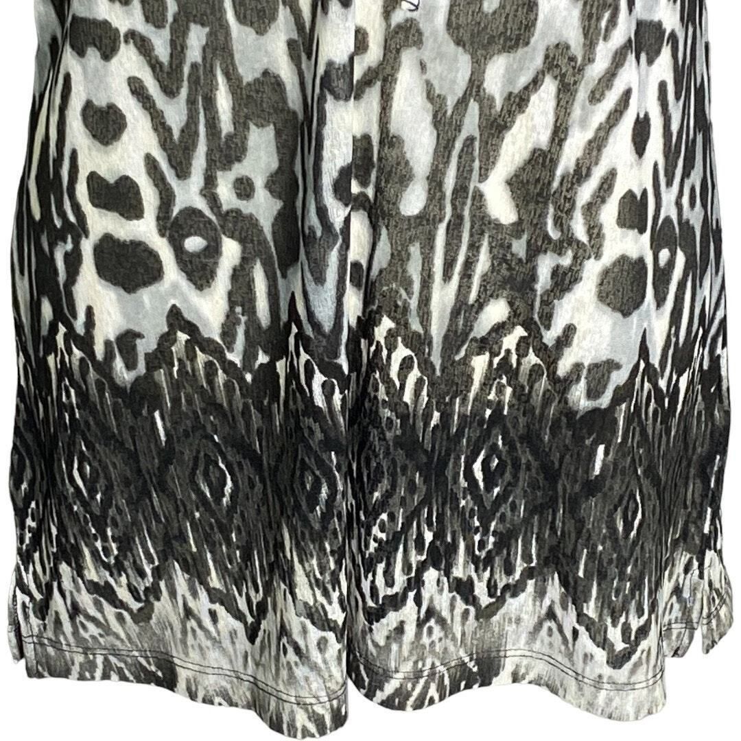 Other Susan Graver Womens Tunic Top Sheer Animal Print Keyhole Bla Size S / US 4 / IT 40 - 8 Thumbnail