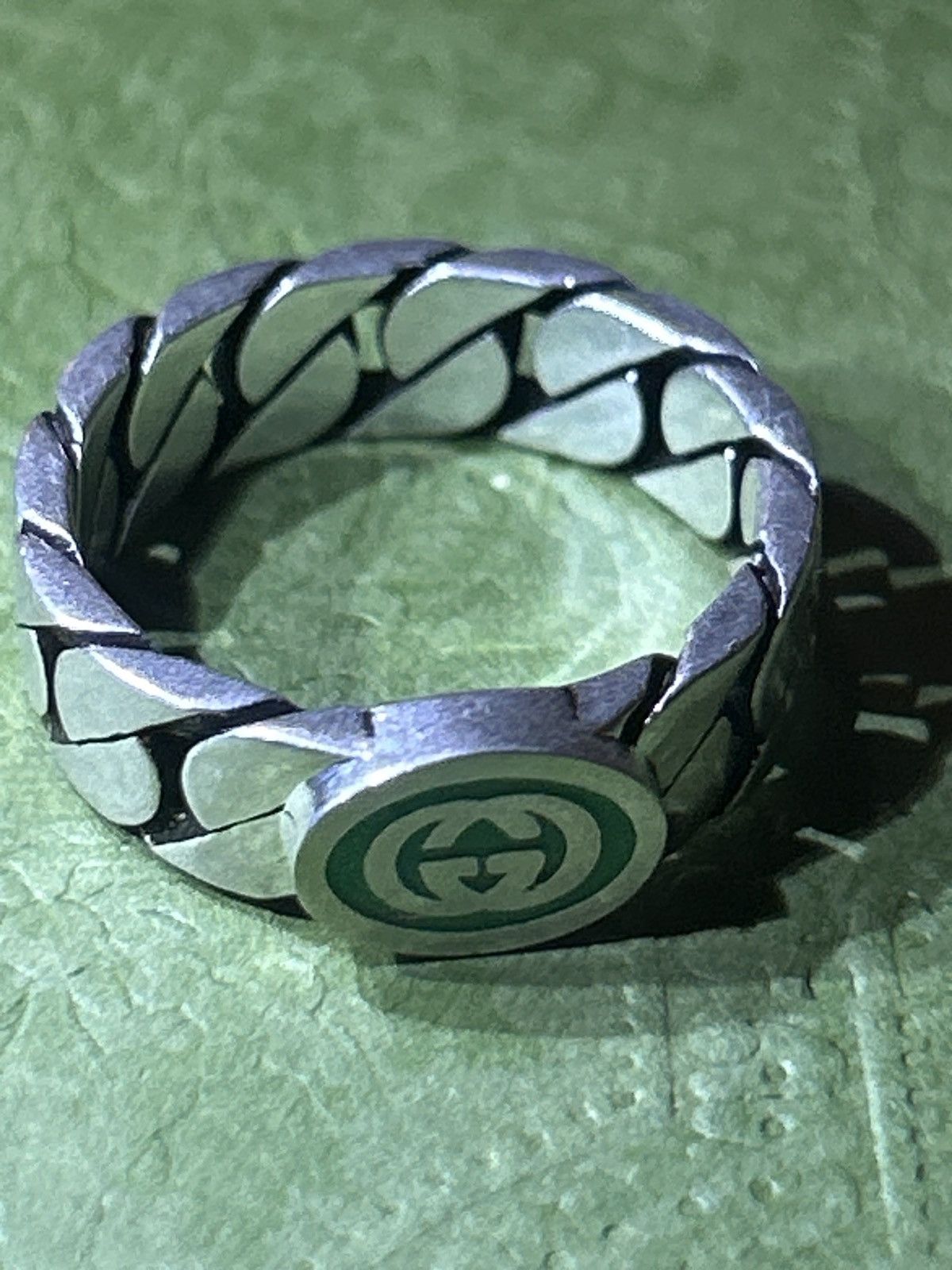 Gucci Gucci Sterling Silver Interlocking Curb Chain Ring Size ONE SIZE - 5 Thumbnail