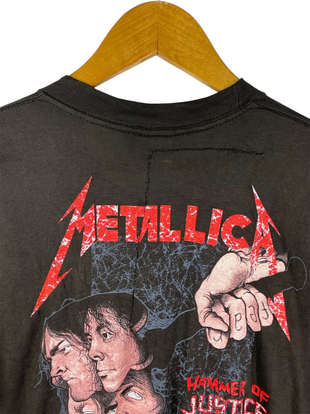 Metallica Rare🔥Vintage 80s Metallica Damaged Justice Pushead Shirt Size US L / EU 52-54 / 3 - 11 Thumbnail