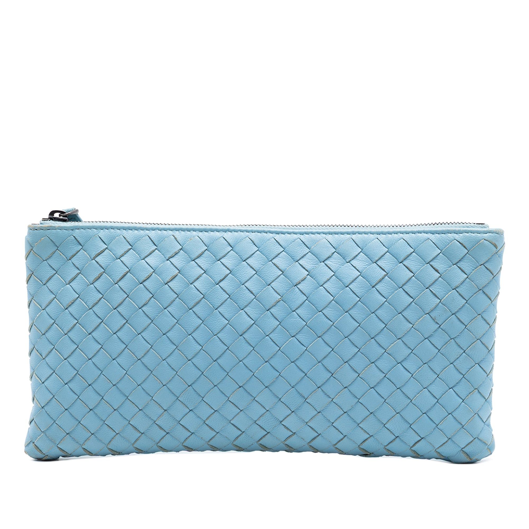 Bottega Veneta Small Nappa Intrecciato Zip Pouch Size ONE SIZE - 1 Thumbnail