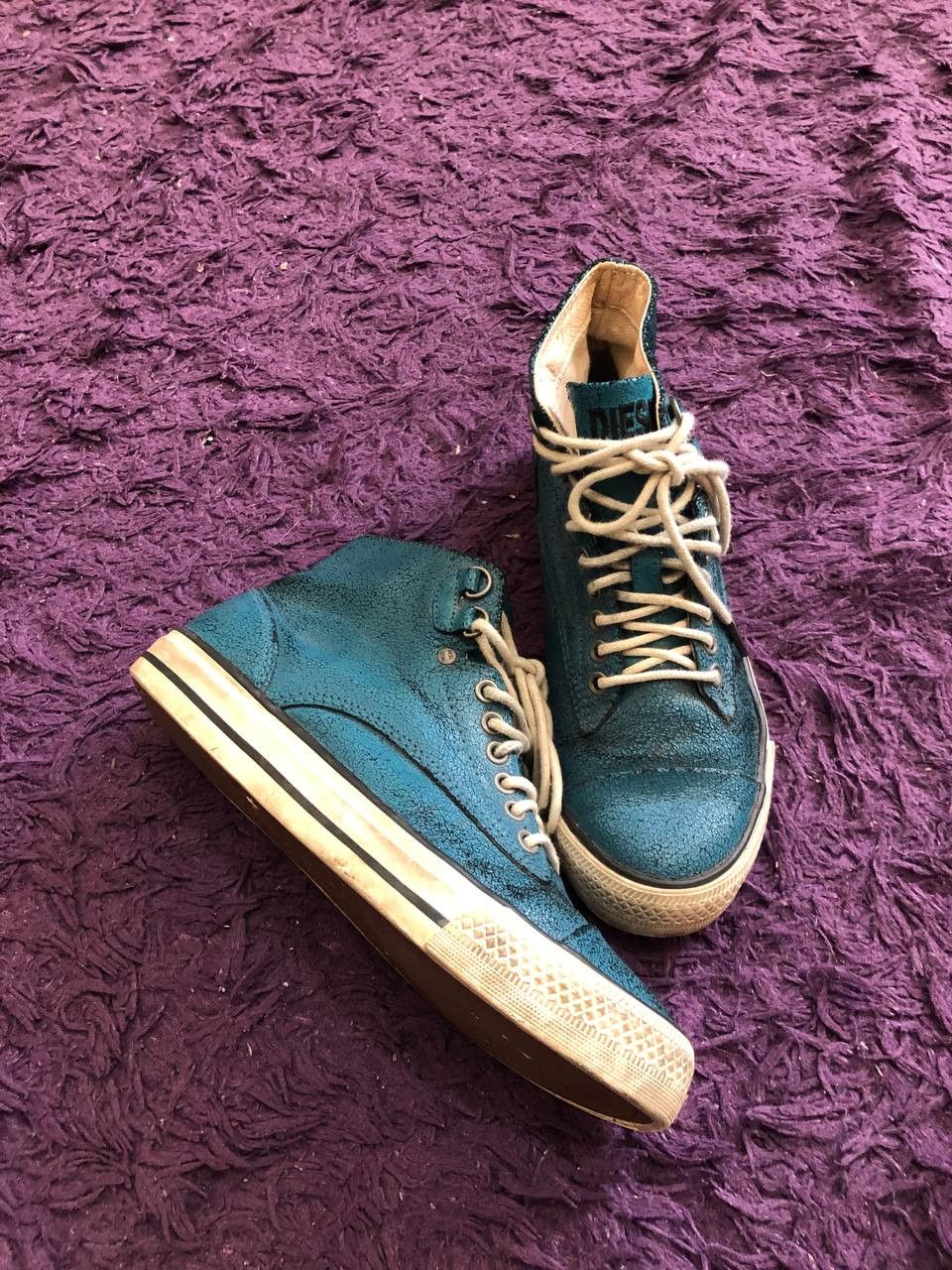 Diesel Logo Y2K Diesel Hi-Top Sneakers Streetwear Size US 7 / IT 37 - 11 Thumbnail