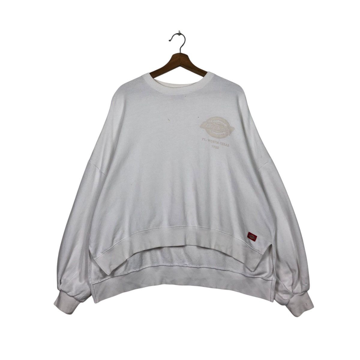 Japanese Brand × Vintage 📌Vintage Sweatshirt Rich White Dickies Worker Big Logo Size US L / EU 52-54 / 3 - 2 Thumbnail