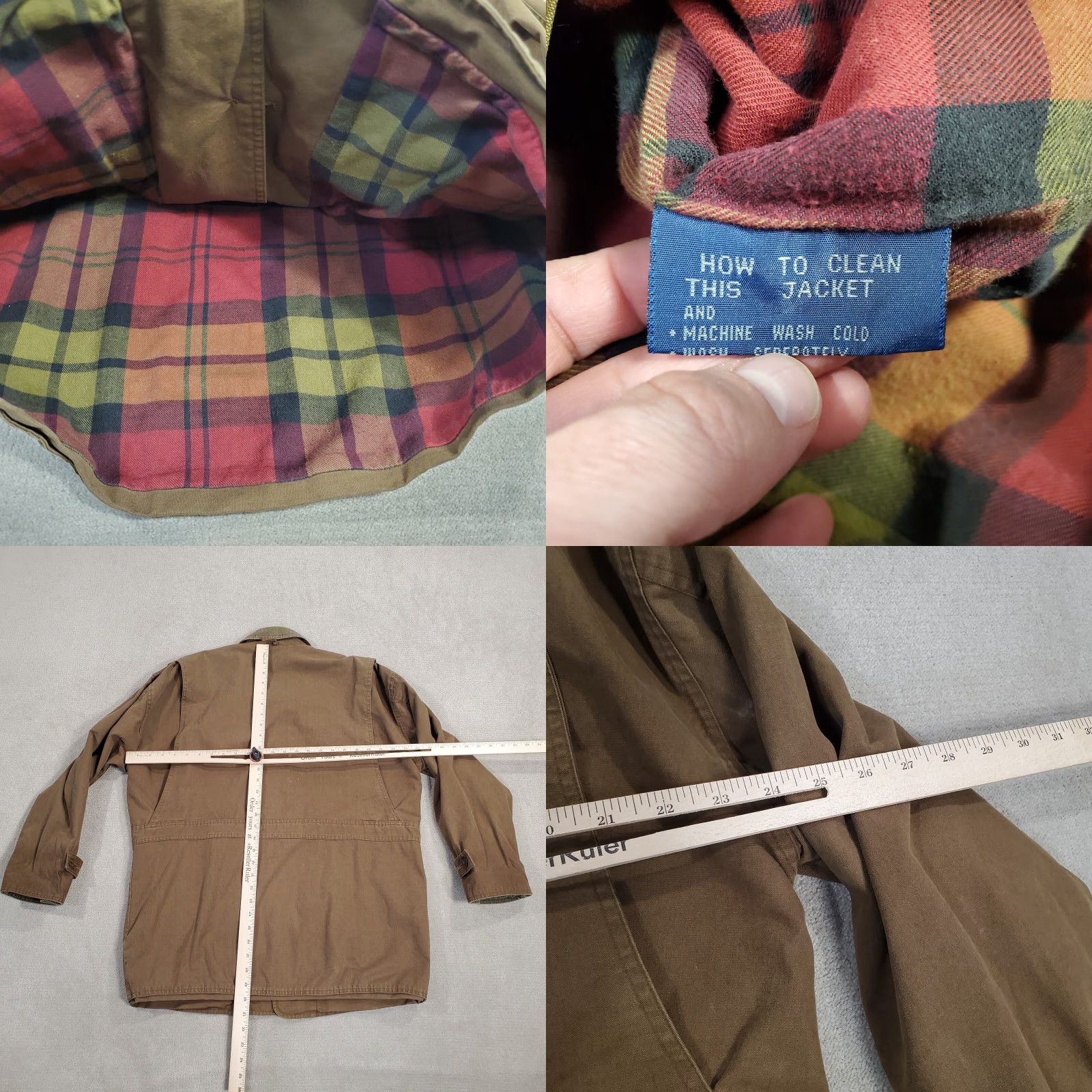 Vintage VINTAGE Stratojac Jacket Mens Small Brown Barn Chore Field Flannel Lined Coat Size US S / EU 44-46 / 1 - 8 Thumbnail
