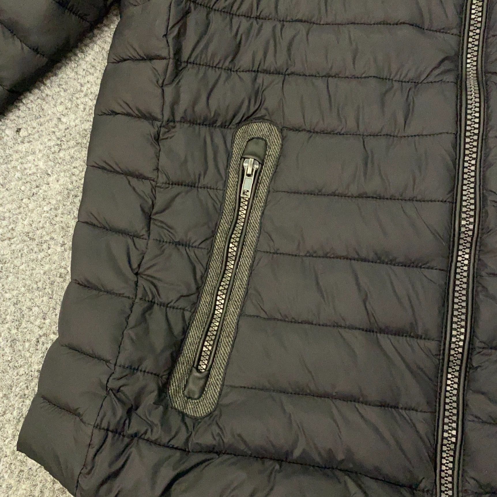 Vintage By Definition Jacket Mens XL Black Puffer Zipped Pockets Lined Size US XL / EU 56 / 4 - 3 Thumbnail