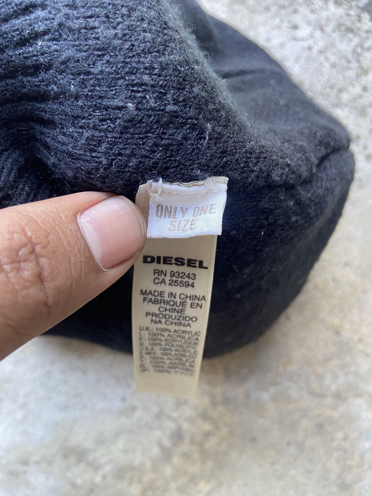 Diesel Vintage Y2K Diesel "Only The Brave" Mohawk Logo Beanie Hat Size ONE SIZE - 5 Thumbnail