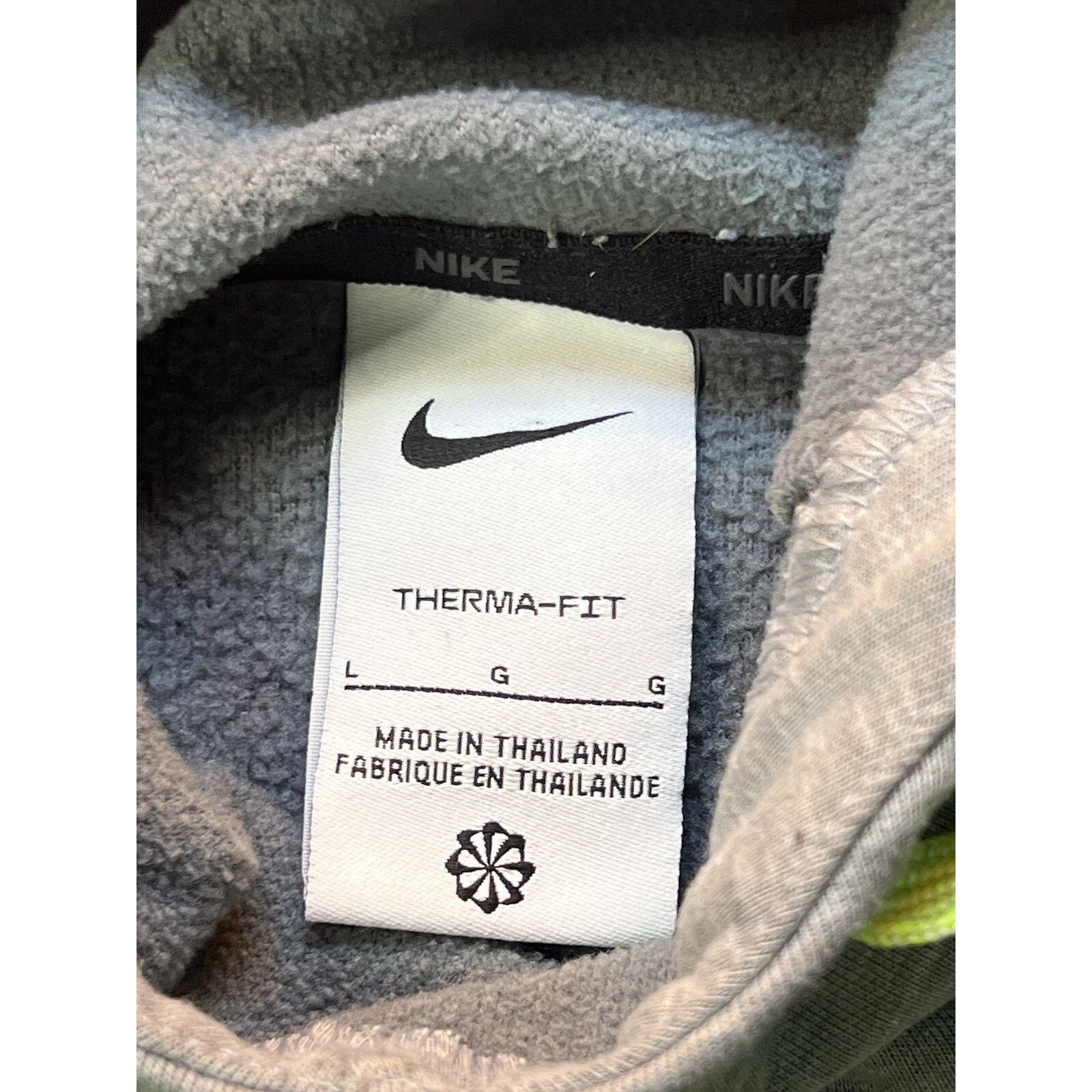 Nike Nike Return To Zero Gray/Green Hoodie Sweatshirt Size L Size US L / EU 52-54 / 3 - 3 Thumbnail