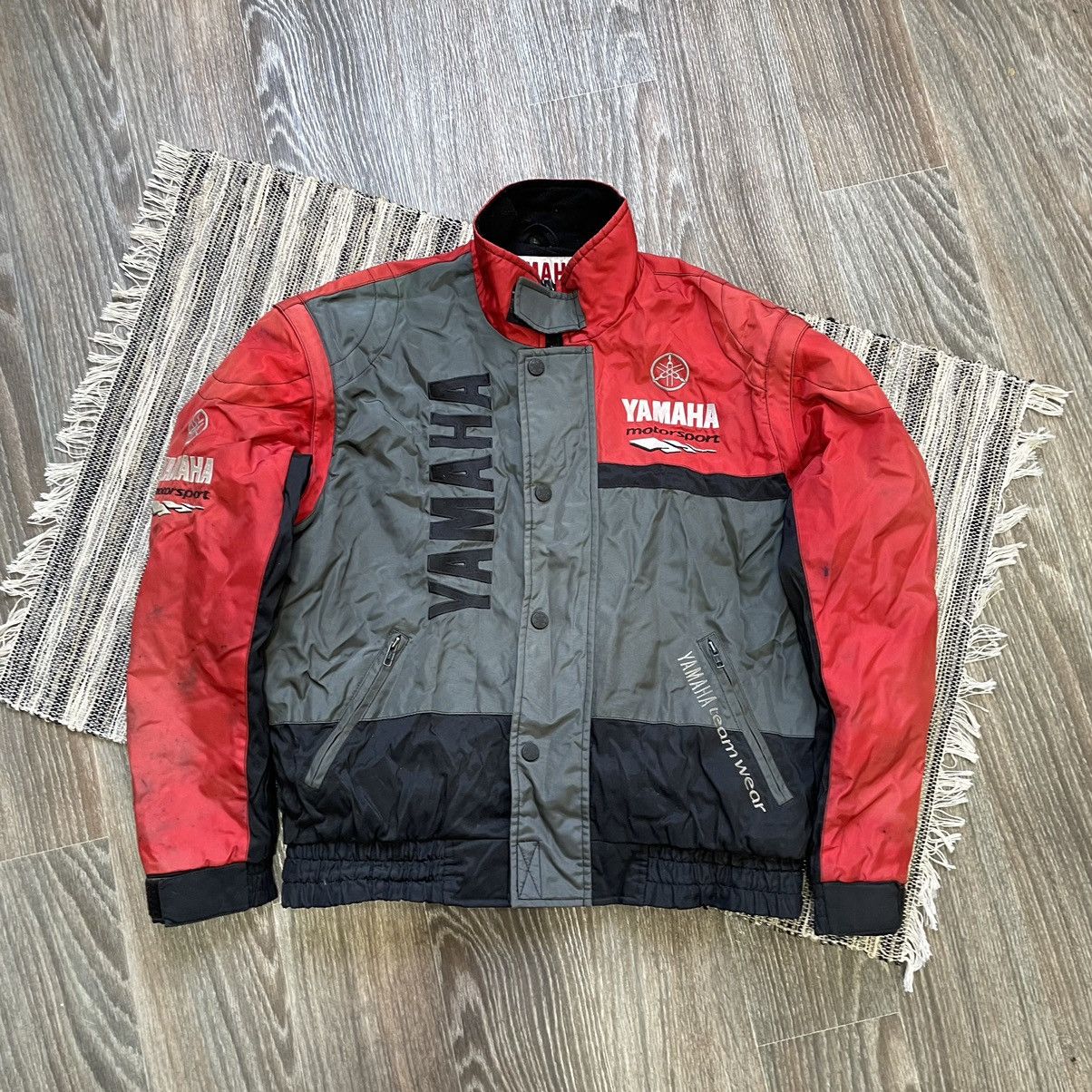 image of Nascar x Racing Yamaha Motorsport Jacket Bomber Real Racing Moto Marlboro in Grey (Size Large)