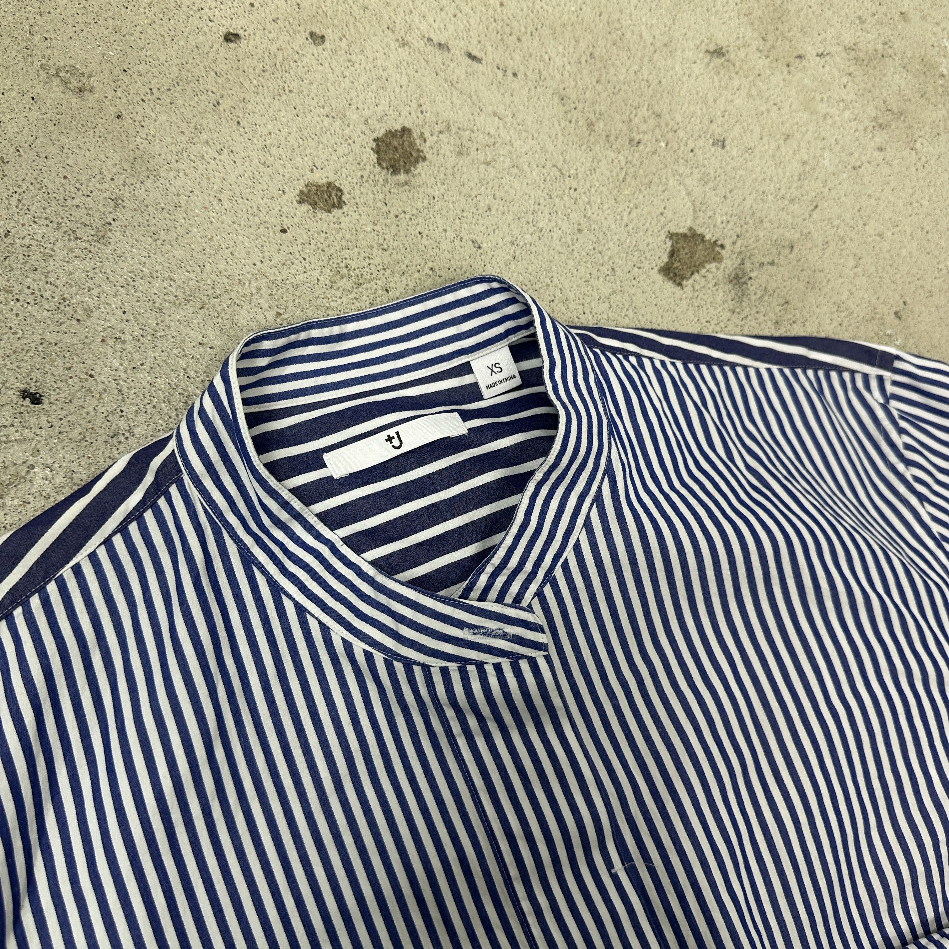 Jil Sander Vintage Striped Stand-Up Collar Jil Sander x Uniqlo Shirt Size XS / US 0-2 / IT 36-38 - 6 Thumbnail