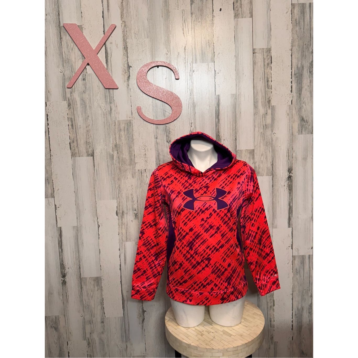 Under Armour Under Armour XS Hoodie Pink Purple Athletic Sweatshirt Size XS / US 0-2 / IT 36-38 - 1 Thumbnail