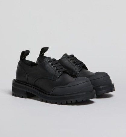 o1f1d3z1025 Army Derby Shoes in Black