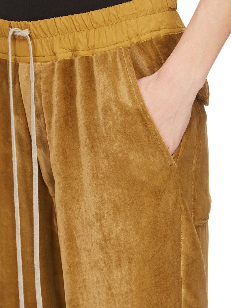 Rick Owens o1y0126 Velvet Sweatpant in Camel Size 27" / US 4 / IT 40 - 6 Thumbnail
