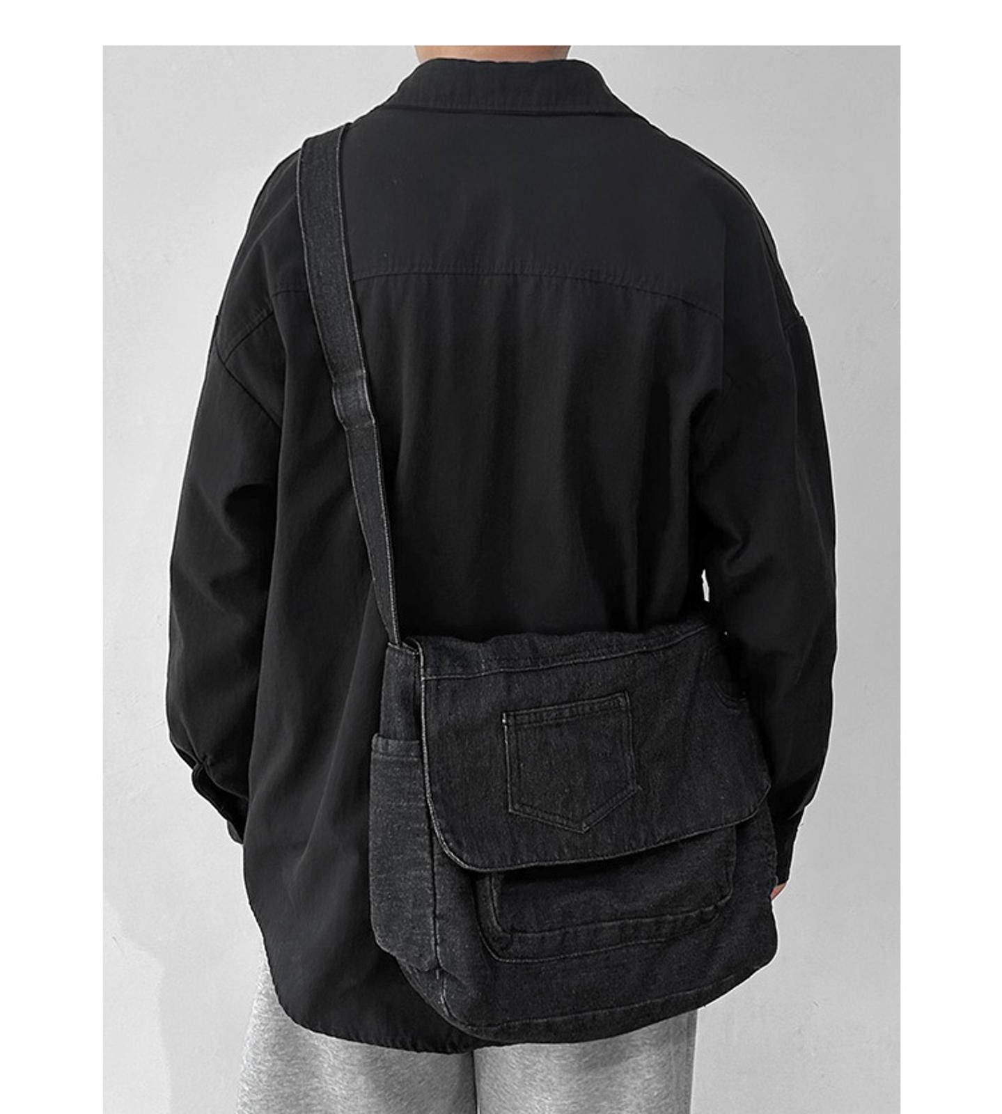 Other Black Denim Messenger Bag Size ONE SIZE - 2 Thumbnail