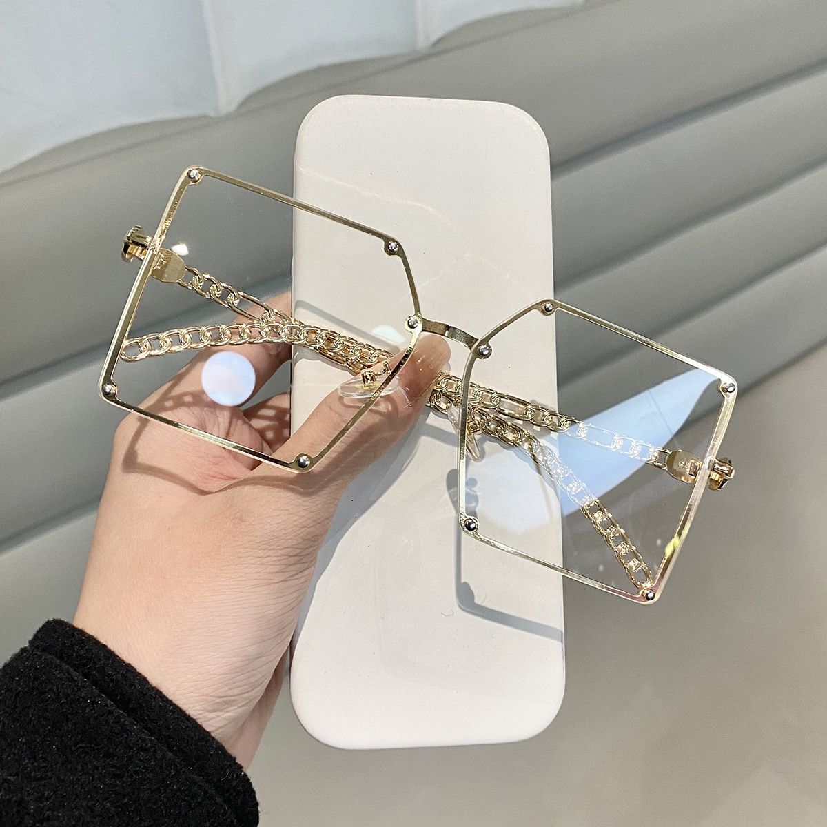 VIBE Retro Street ins style custom avant-garde sunglasses Size ONE SIZE - 2 Thumbnail