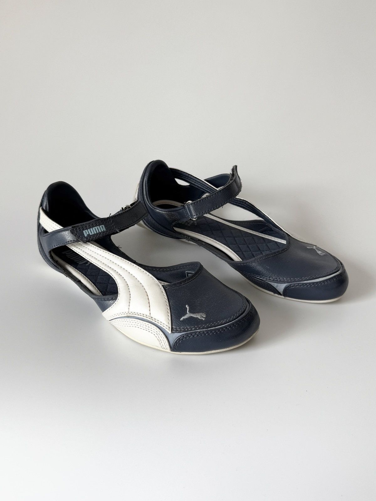Puma x Vintage 2000S Ballet Flats Shoes Y2K Sandals Sneakers in Blue, Women's (Size 5.5)