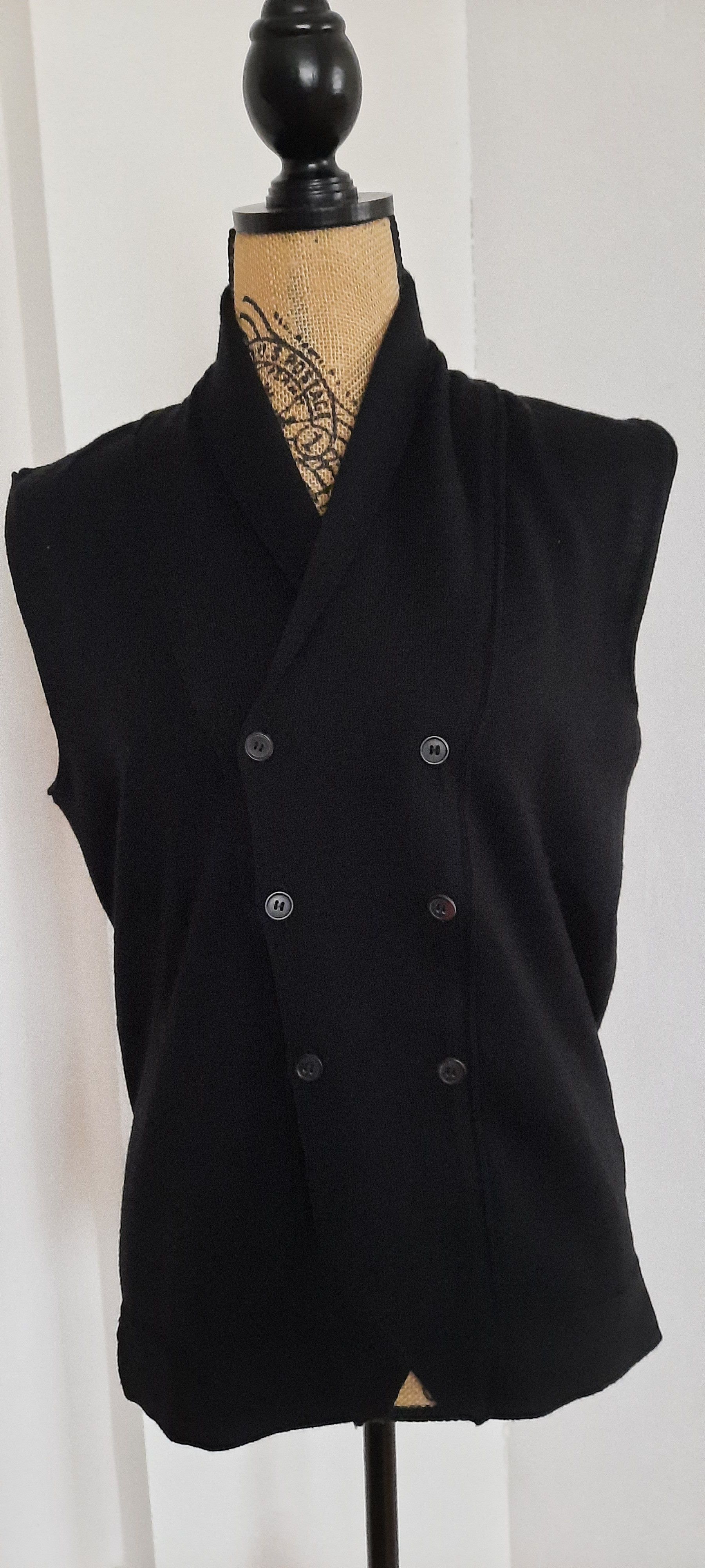 image of Paolo Pecora Men's Vest Black L (Size Large)