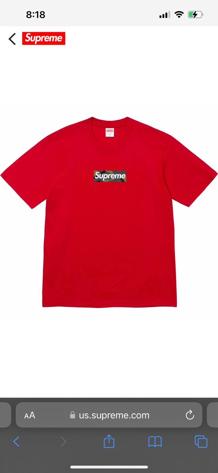 Supreme Supreme box Logo tee red Grailed