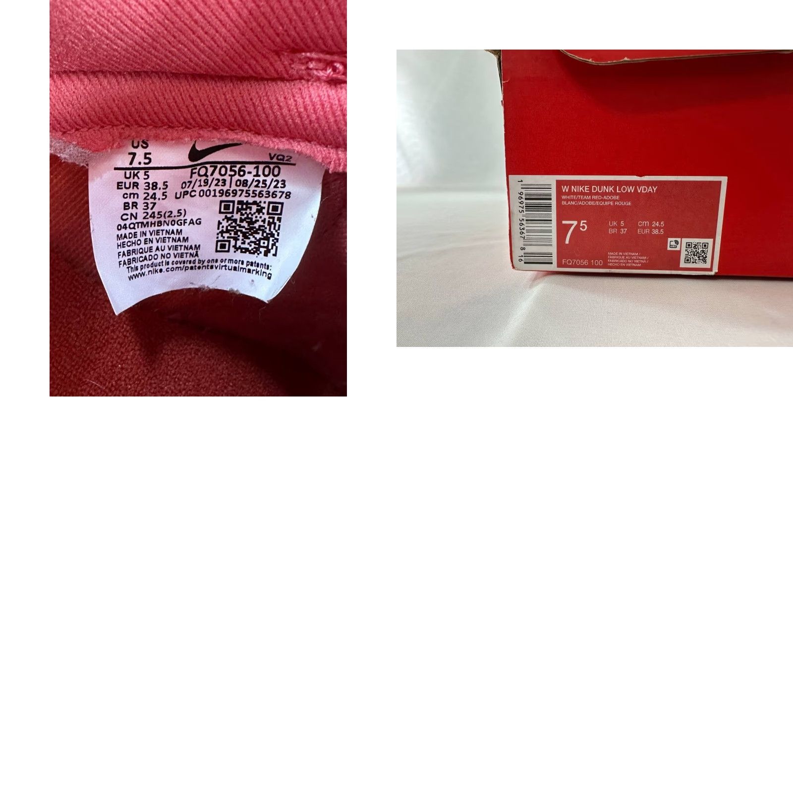 Nike Nike Dunk Low Valentine's Day 2024 Women's 7.5 Pink Suede Sneaker FQ7056-100 Size US 8 / IT 38 - 8 Thumbnail
