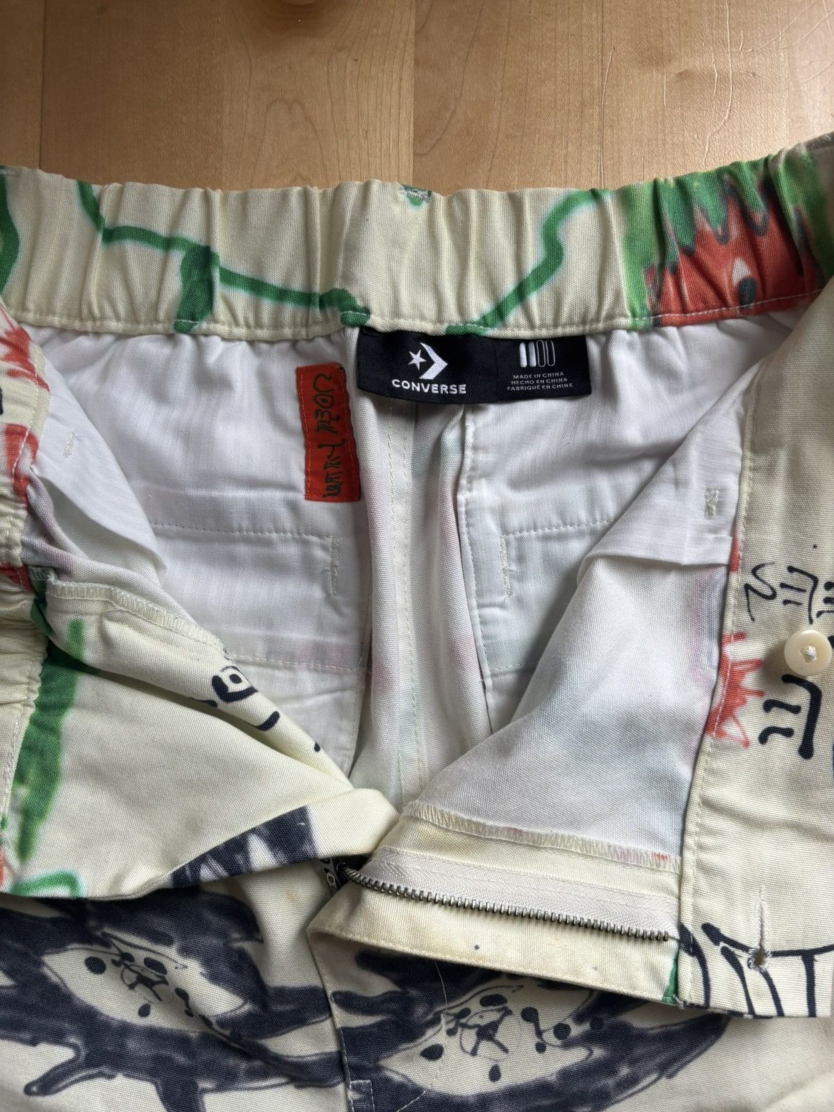 Come Tees Converse x Come Tees Floral Triangle Front Chino Pants Size US 32 / EU 48 - 3 Thumbnail