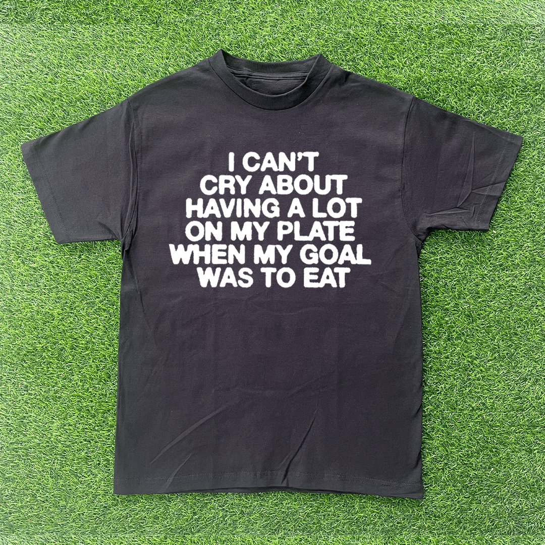Vintage CAN'T CRY ABOUT PLATE WHEN MY GOAL WAS TO EAT TSHIRT Size US M / EU 48-50 / 2 - 1 Preview
