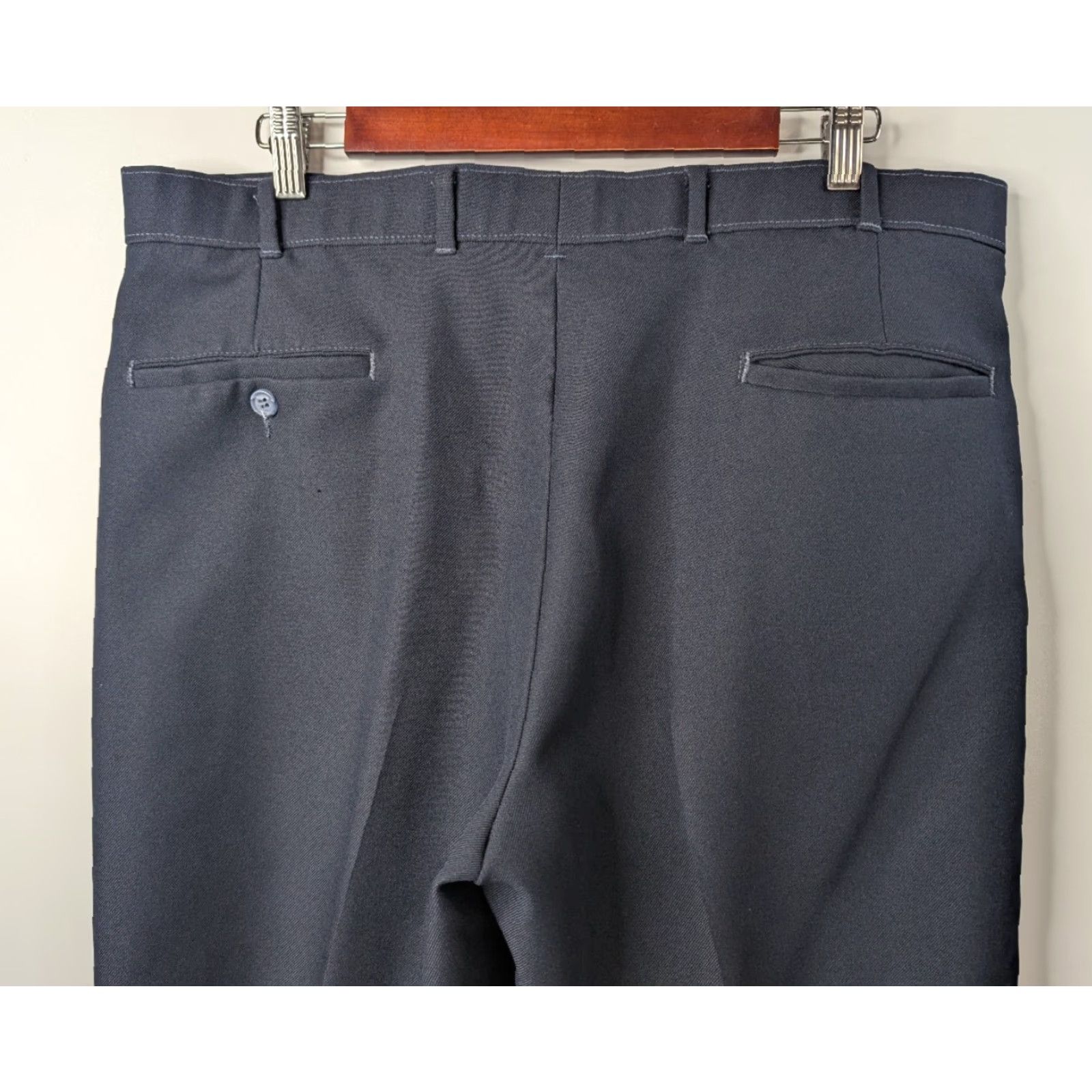 Levi's VINTAGE Levi's Action Slacks Pants Mens 38x31 Navy Polyester Dress 90s Trousers Size US 38 / EU 54 - 5 Thumbnail