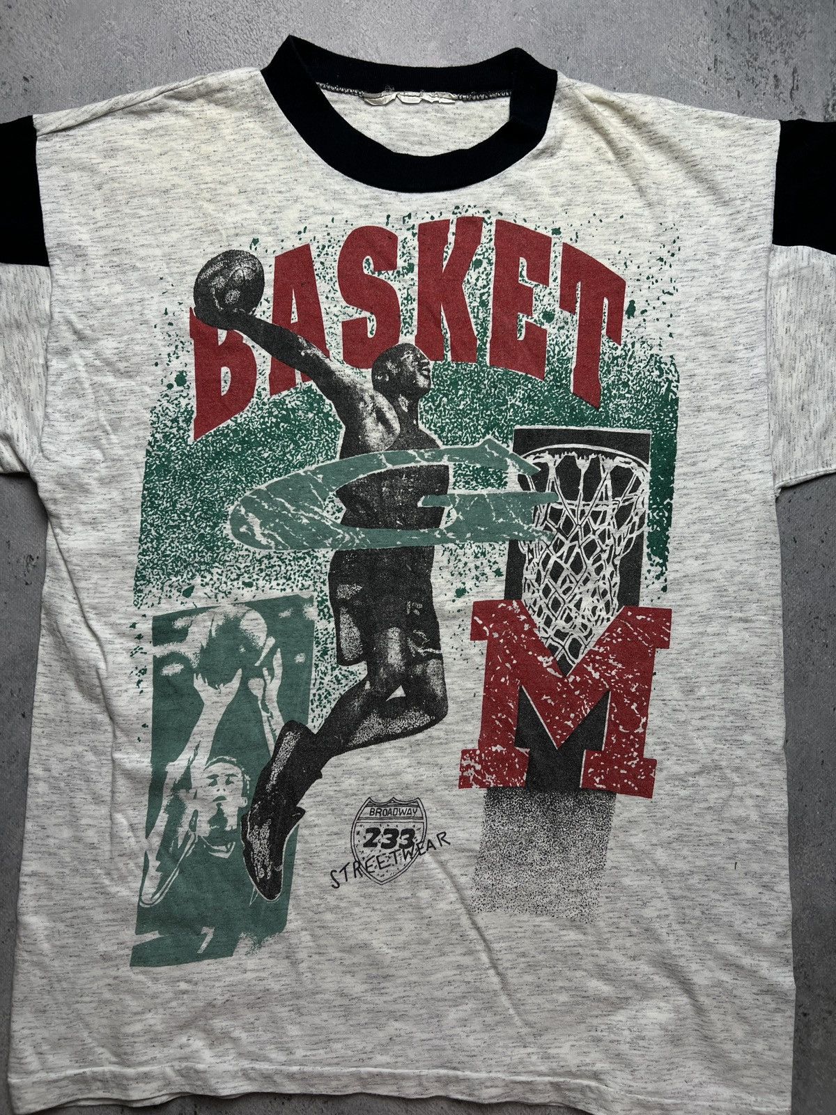 Vintage Basketball tee Basket Broadway 233 Streetwear rare item y2k Size US M / EU 48-50 / 2 - 5 Thumbnail