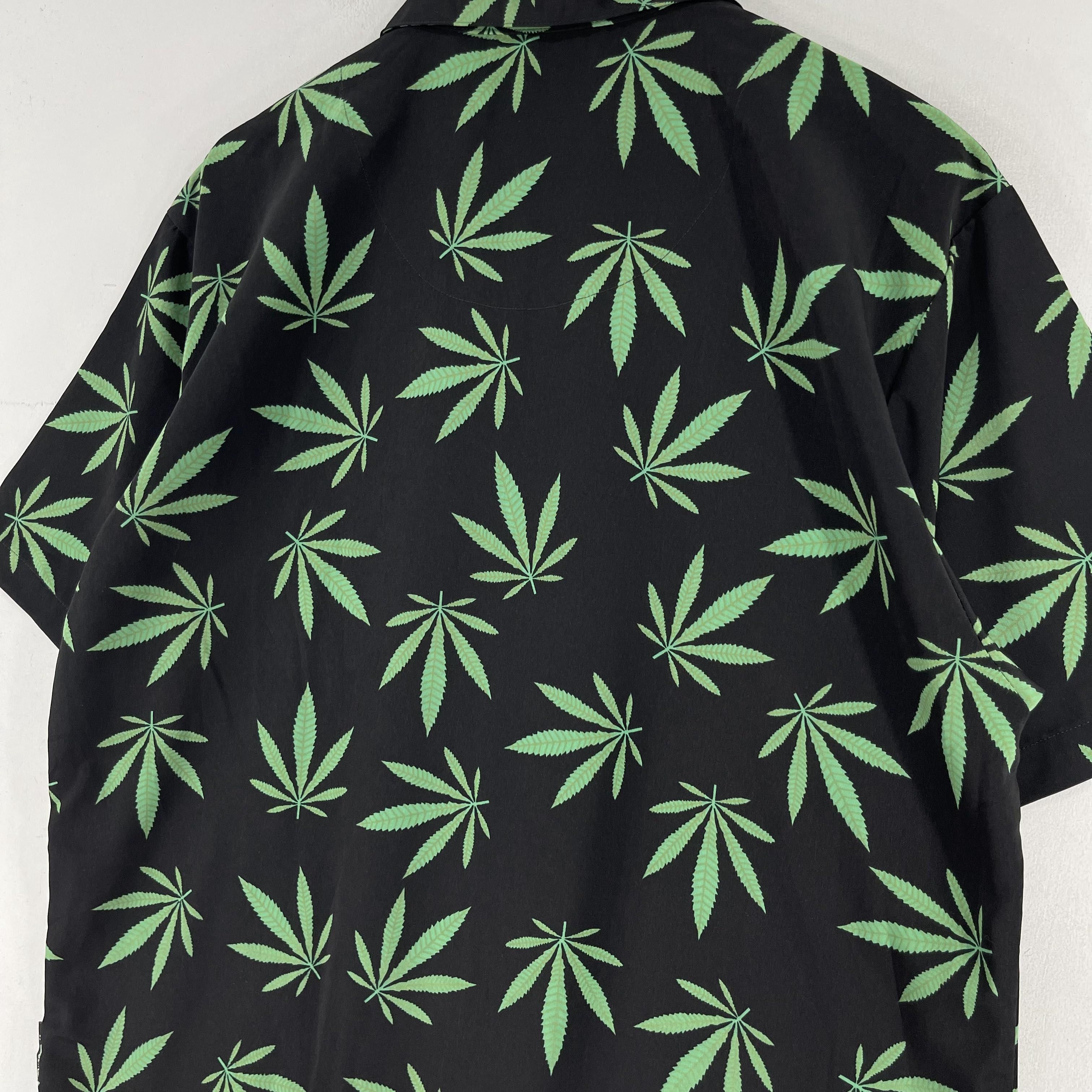 Japanese Brand × Snoop Dogg × Vintage Vintage Marijuana Smoke Weed All Over Print Button Up Shirt Size US L / EU 52-54 / 3 - 8 Thumbnail