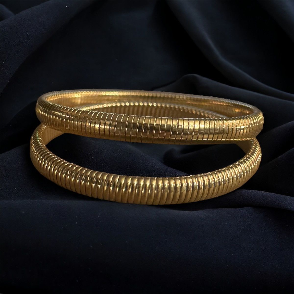 Vintage Vintage Marshal Metals flexible ribbed bangle bracelets Size ONE SIZE - 1 Thumbnail