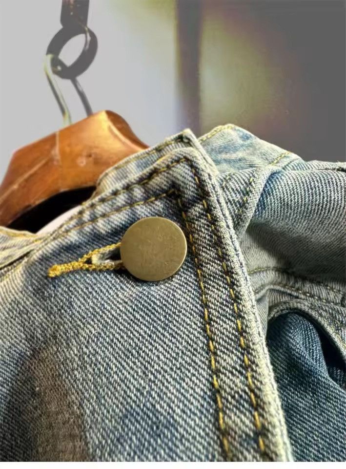 Japanese Brand Retro Washed Streetwear Cropped Zipper Irregular Jacket Size S / US 4 / IT 40 - 6 Thumbnail