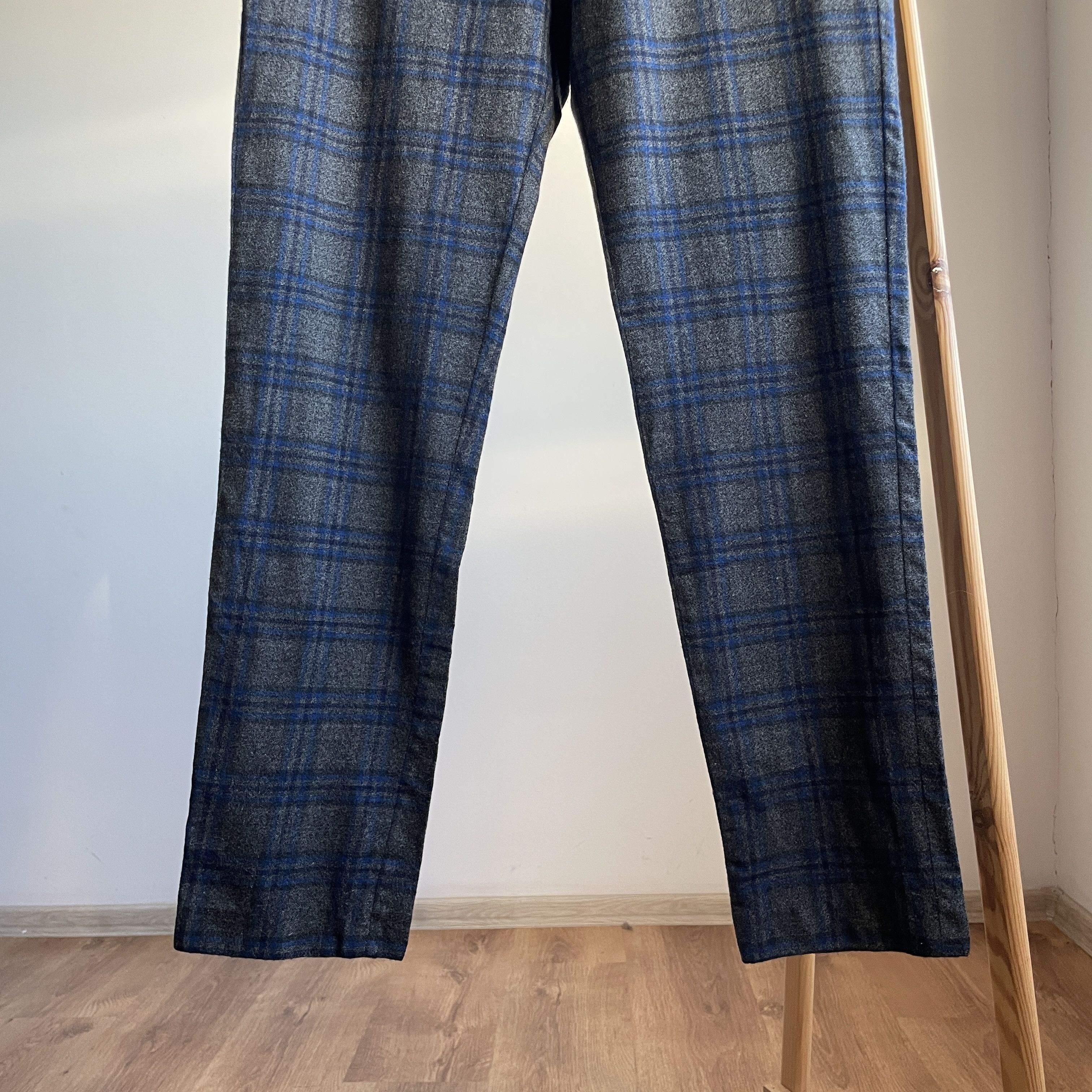 Boggi Boggi Milano Plaid Wool Slim Fit Dress Trousers Size EUR 52 Size US 34 / EU 50 - 6 Thumbnail