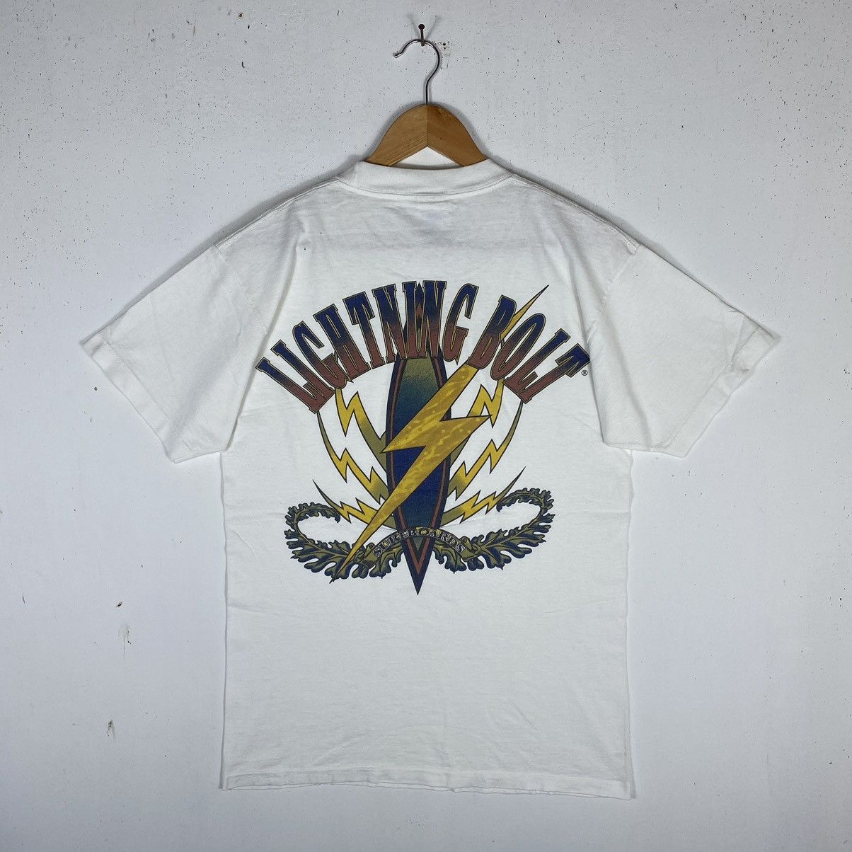 Lightning Bolt Vintage 90's LIGHTNING BOLT Surfboards Graphic Surf Tee Size US M / EU 48-50 / 2 - 2 Thumbnail