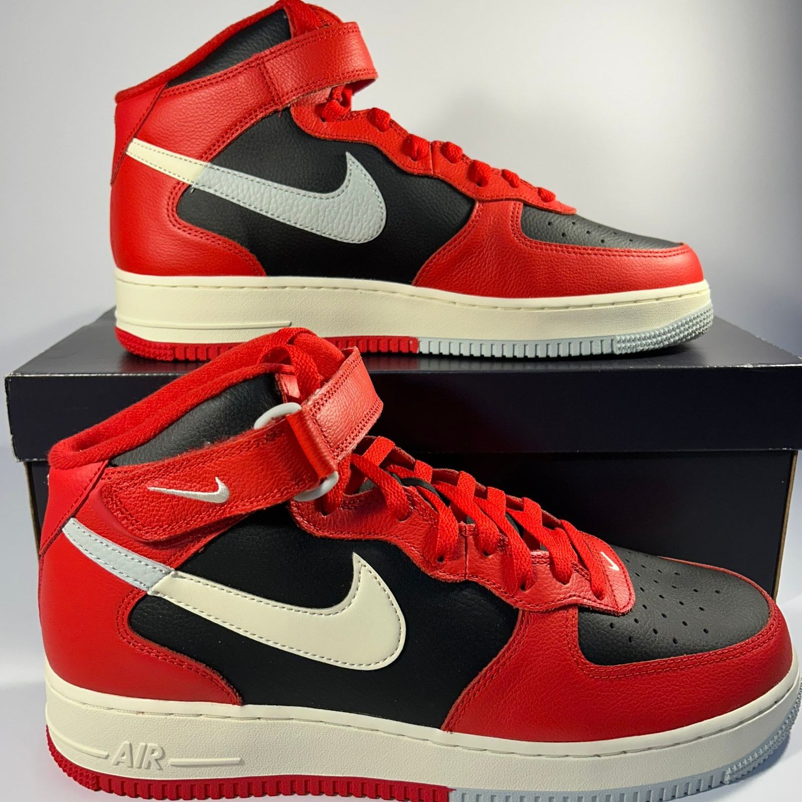 Nike Nike Air Force 1 Mid '07 LV8 University Red/Black Size 13 Size US 13 / EU 46 - 2 Thumbnail