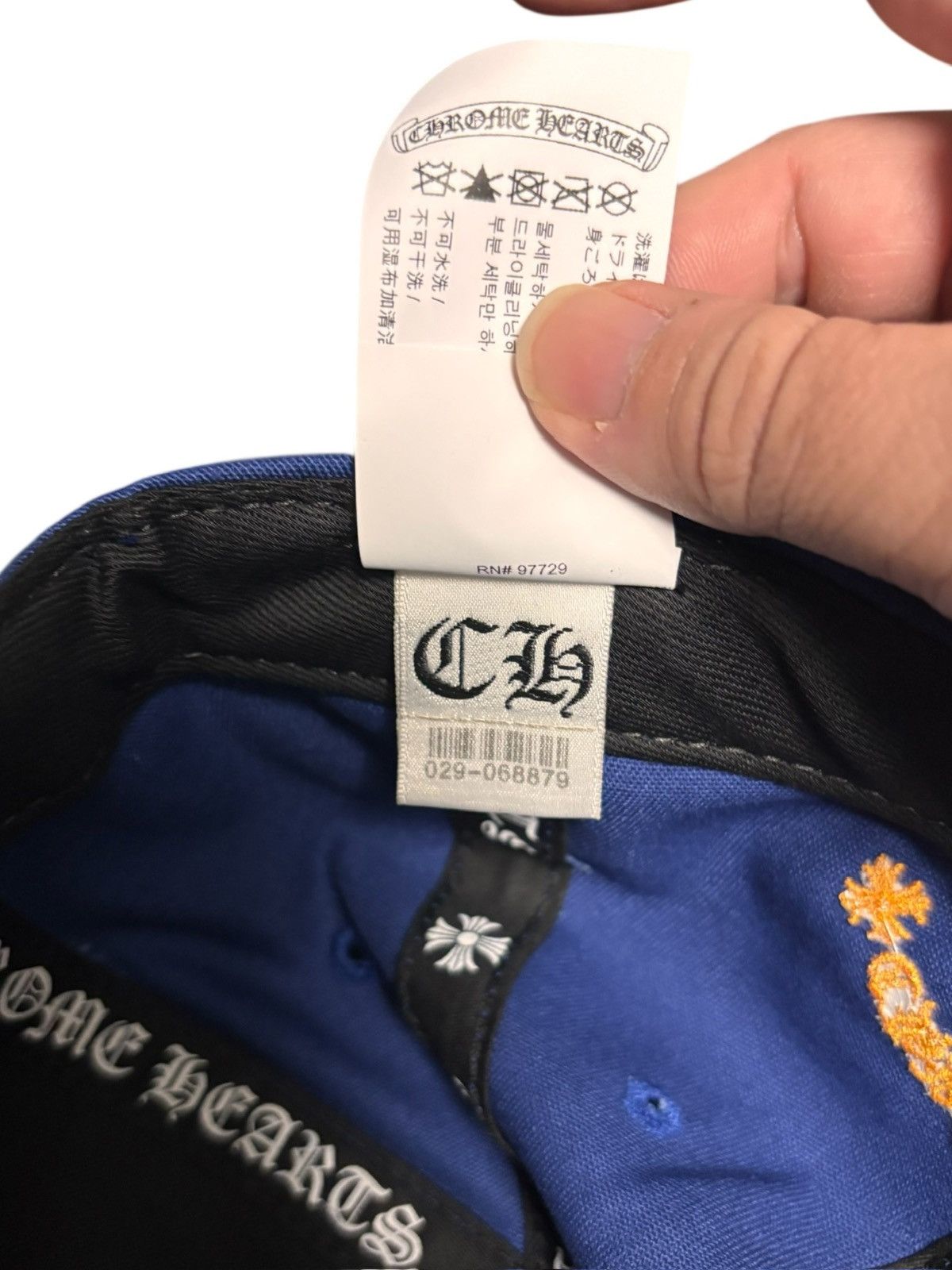 Chrome Hearts Chrome Hearts CH Logo Trucker Blue Orange Baseball Snapback Size ONE SIZE - 13 Thumbnail