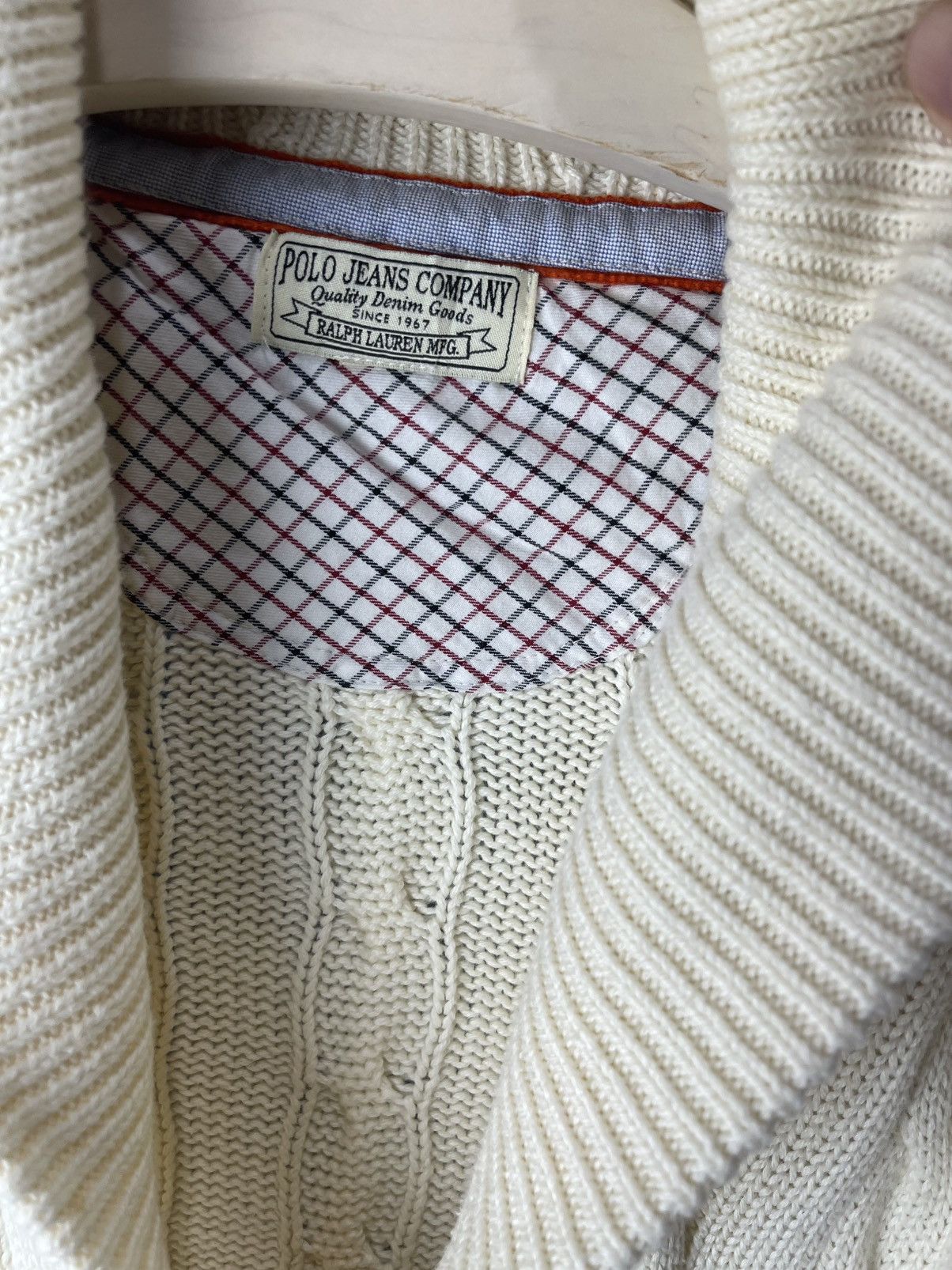 Polo Ralph Lauren Vintage Cable-knit Shawl Collar Cardigan Polo Ralph Lauren Size US M / EU 48-50 / 2 - 4 Thumbnail