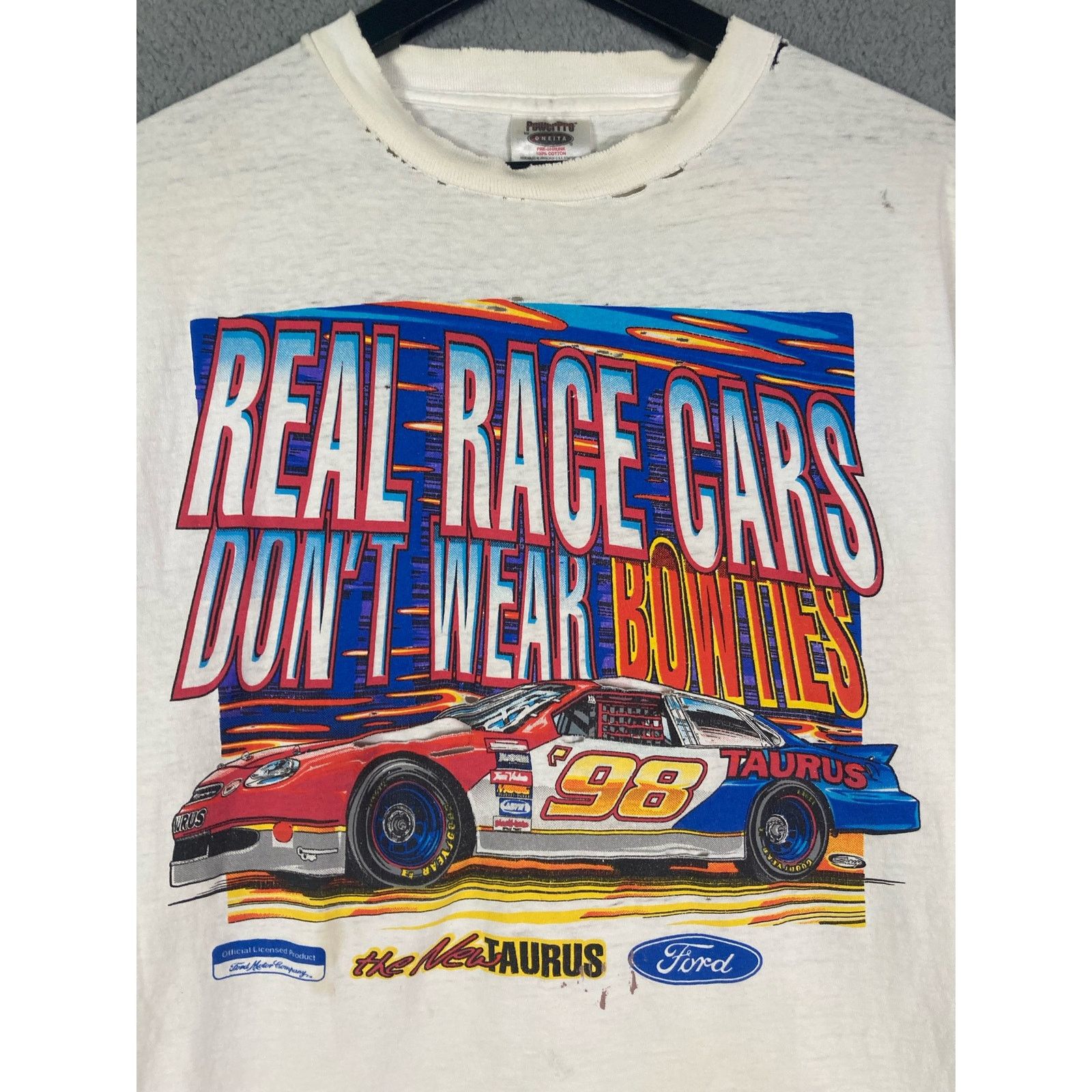 Other Vintage Ford Racing XL "Real Race Cars Don't Wear Bowties" Size US XL / EU 56 / 4 - 6 Thumbnail