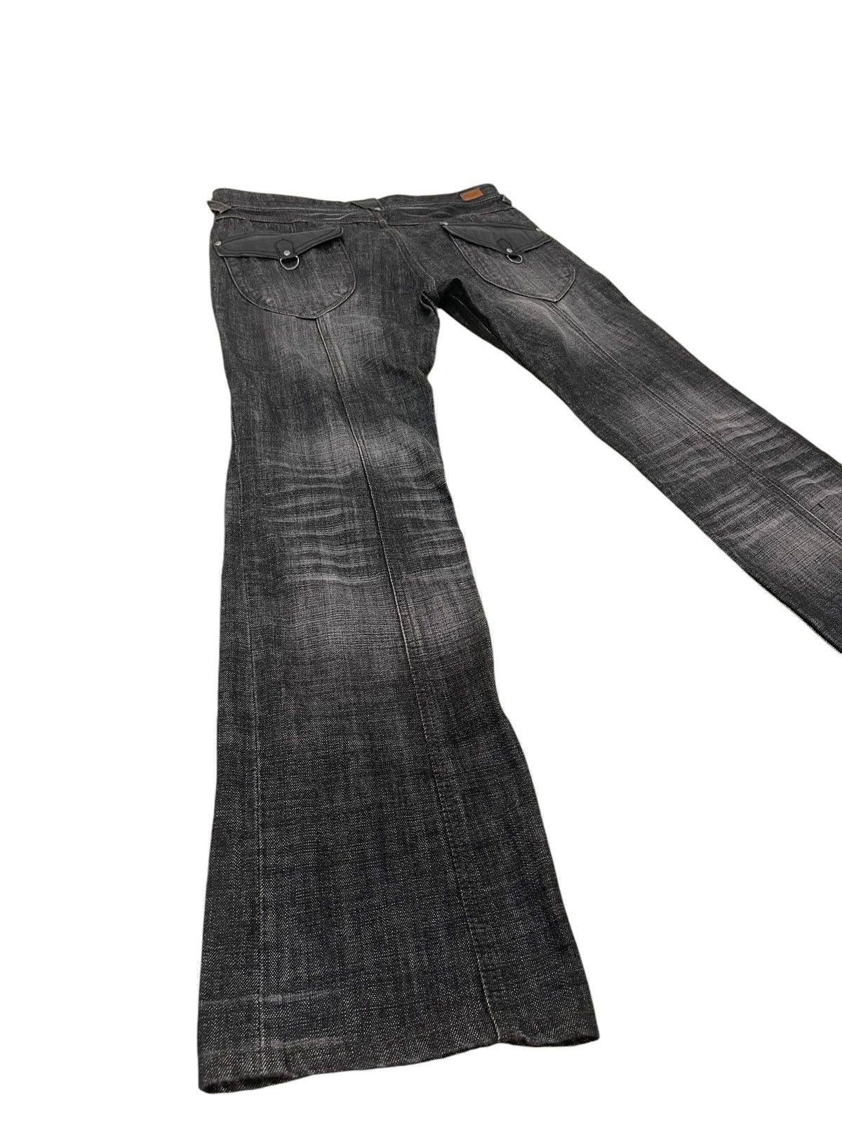 Japanese Brand Flare Jeans Nicole Club Faded Distress Boot Cut 8🟦8 Size US 33 - 11 Thumbnail