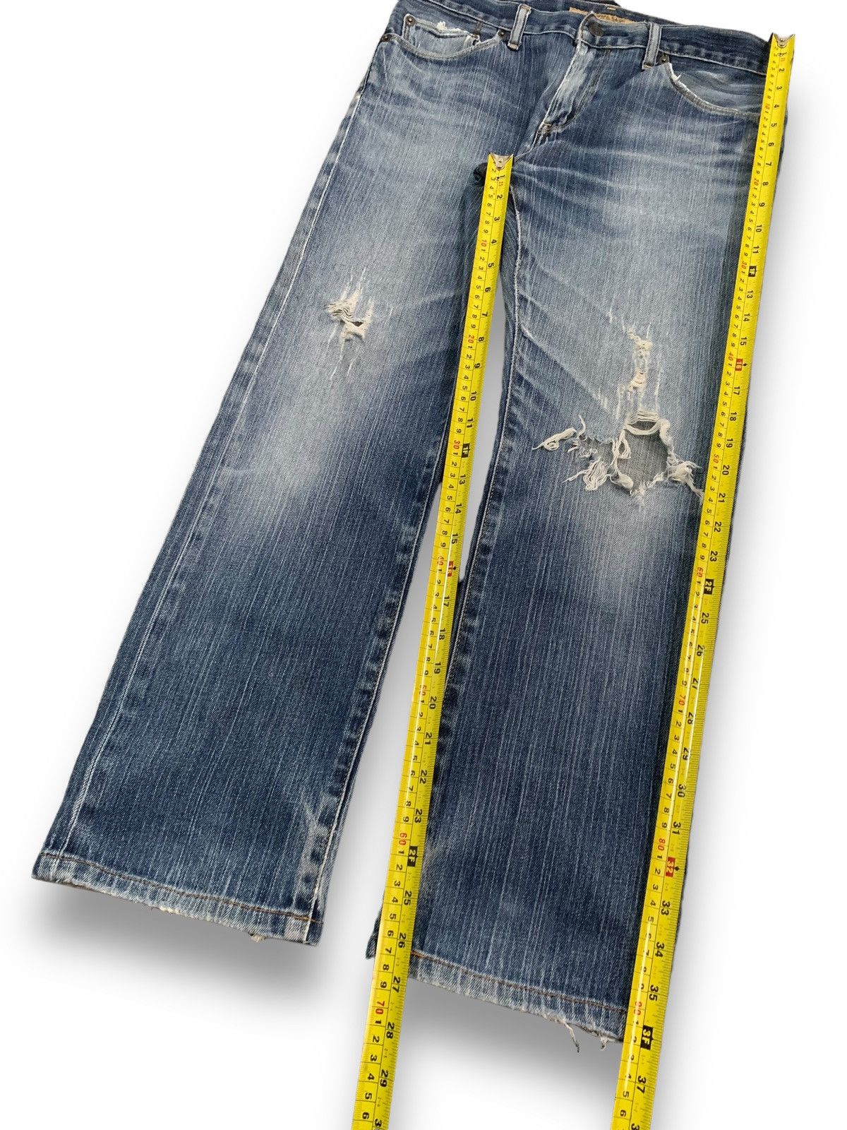 Undercover × Uniqlo Vintage Uniqlo S001 Straight Leg Distressed Grunge Jeans Size US 31 - 14 Thumbnail