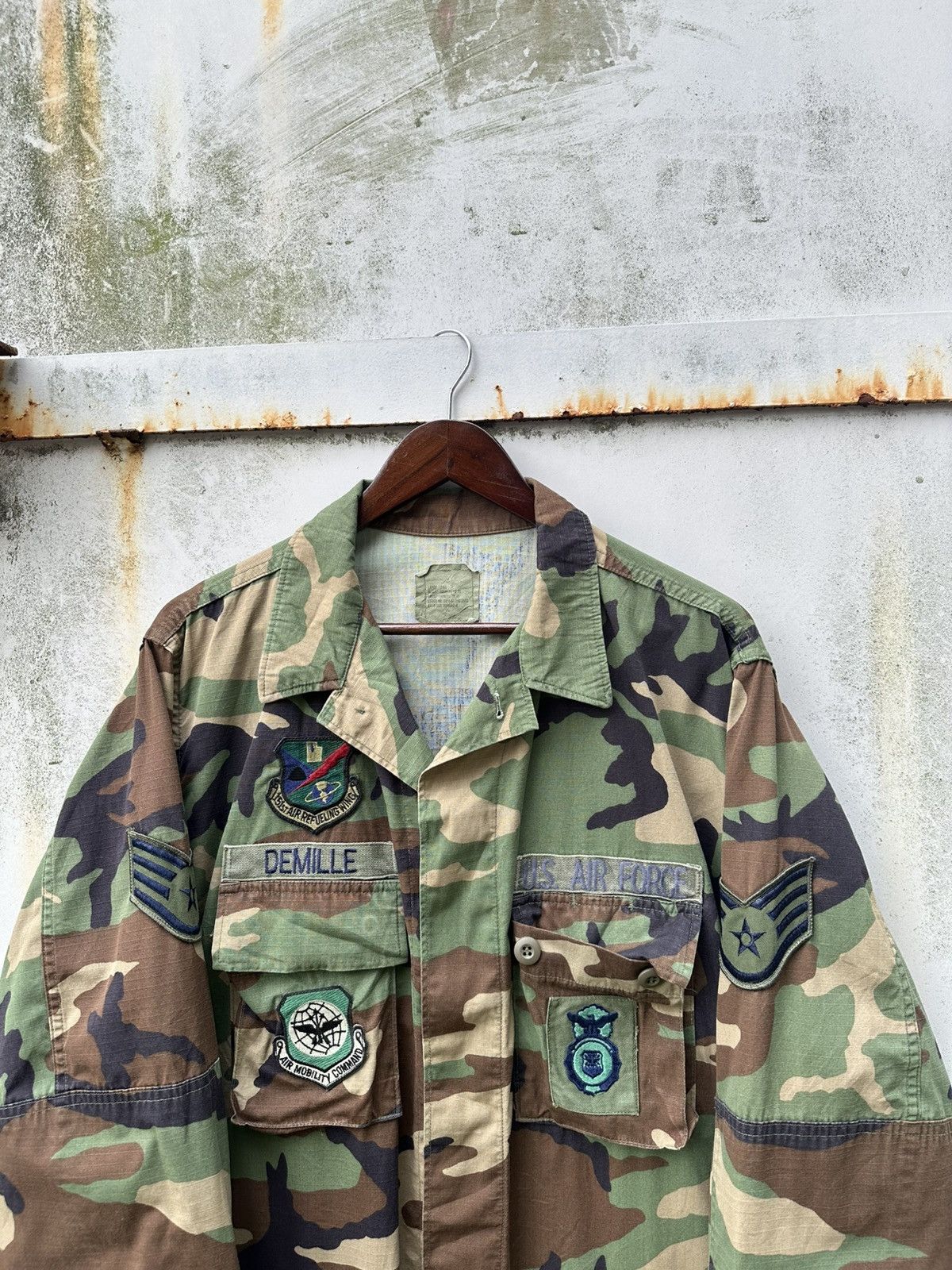 Vintage 🪖Vintage US Air Force Uniform Camo Jacket Size US XL / EU 56 / 4 - 4 Thumbnail