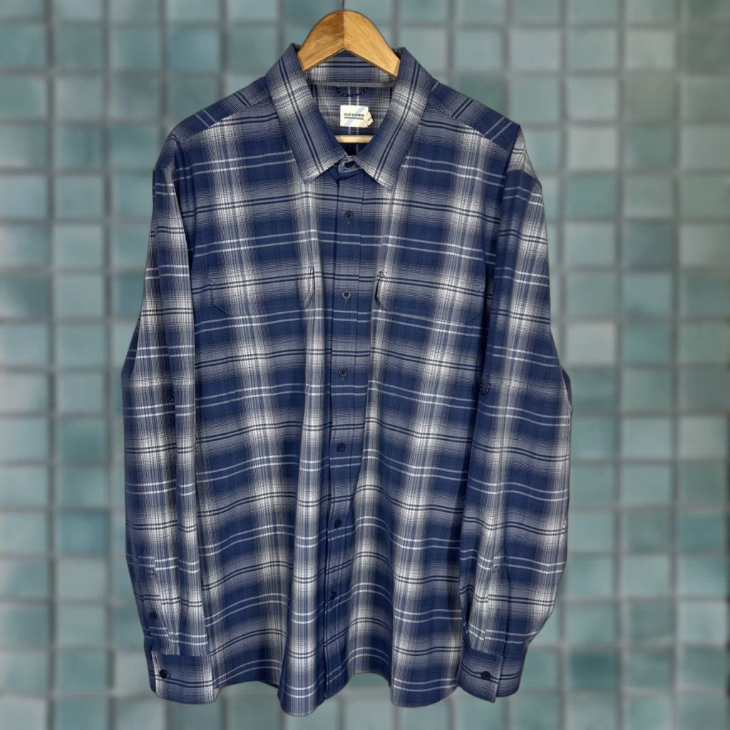 Vintage Fair Harbor Shirt Mens 2XL Blue Plaid Long Sleeve Button-Up Casual Travel Crewneck? Size US XXL / EU 58 / 5 - 1 Thumbnail