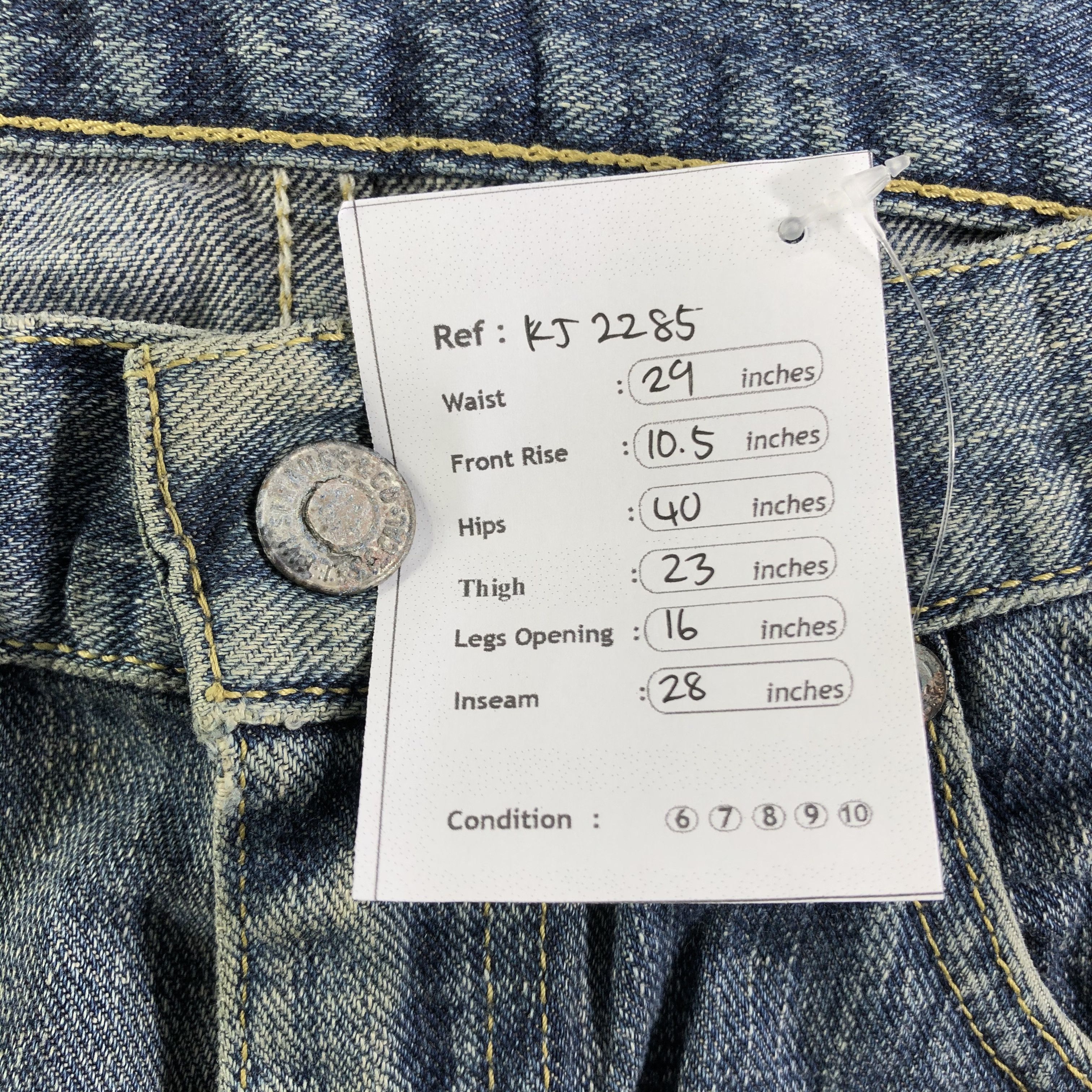 Levi's Vintage Levis 533 Jeans Medium Wash Denim KJ2285 Size US 29 - 11 Thumbnail