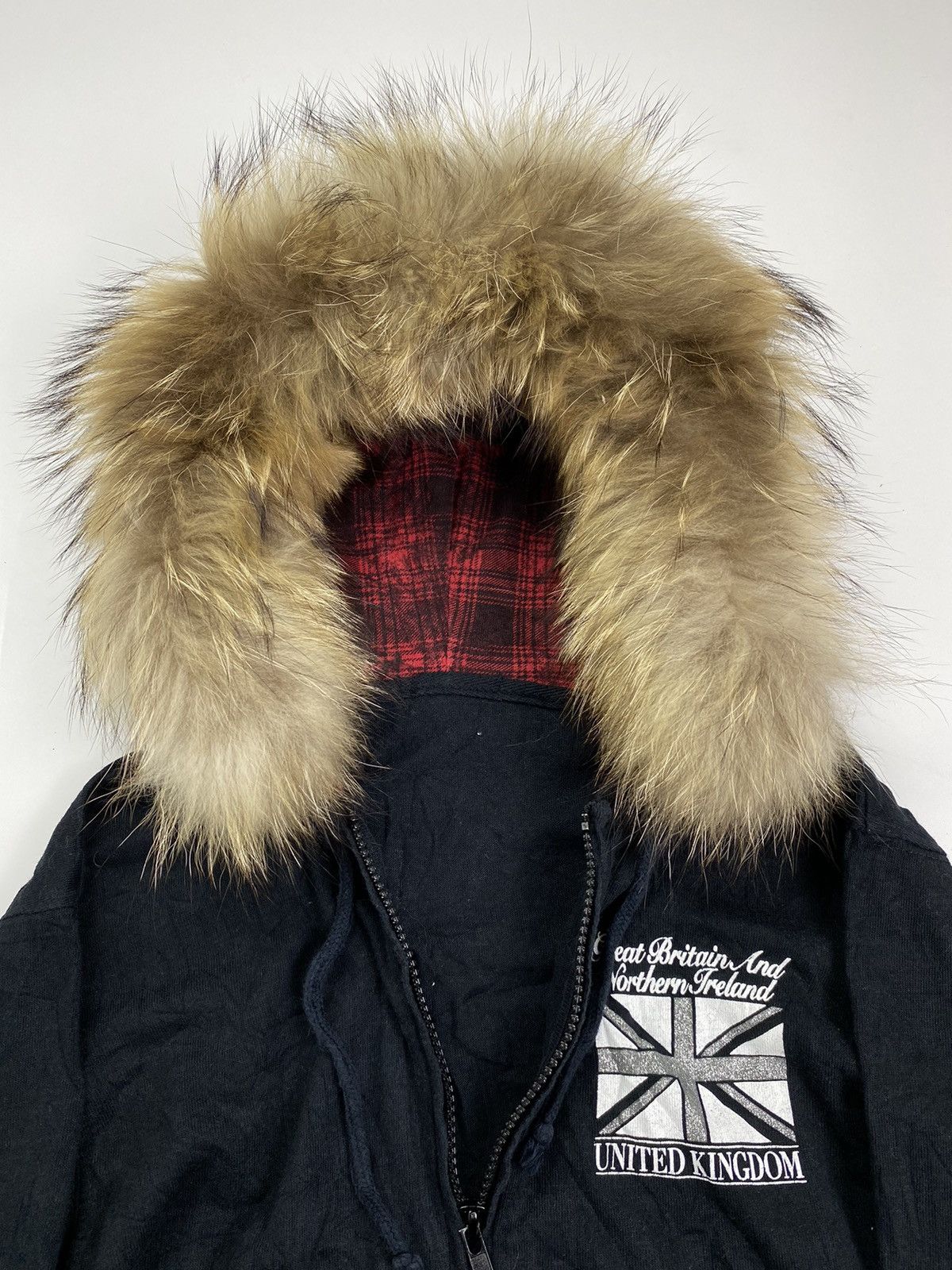 Le Grande Bleu (L.G.B.) Ifsixwasnine lgb style fur hoodie england british flag Size US S / EU 44-46 / 1 - 4 Thumbnail