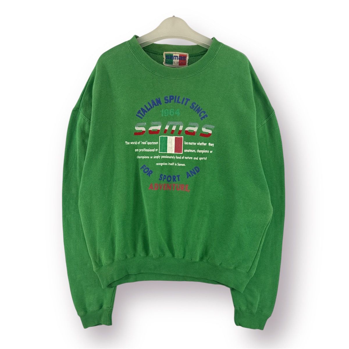 Salem Sportswear 🔥 Italian Samas Sports Baggy Fit Distressed Sweatshirt Size US L / EU 52-54 / 3 - 1 Thumbnail