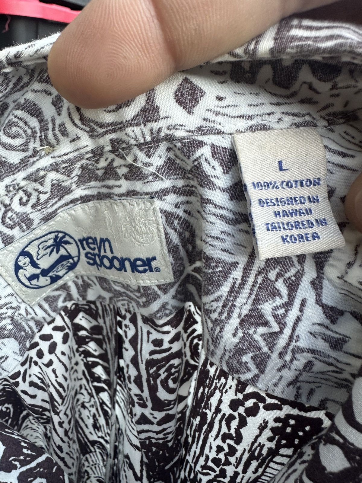 Reyn Spooner PreOwned Reyn Spooner Classic Beige Hawaiian Print Men's L Size US L / EU 52-54 / 3 - 4 Thumbnail