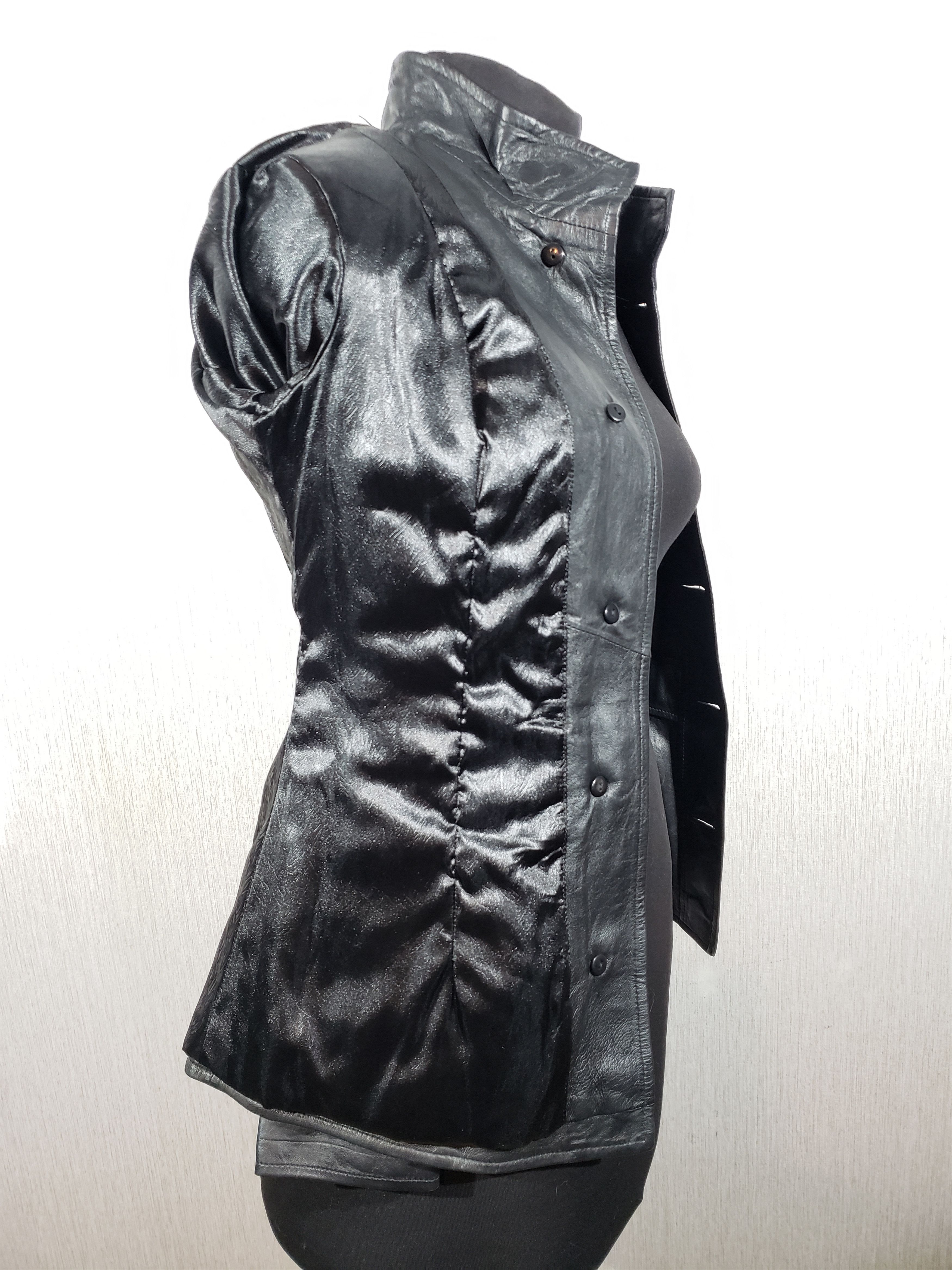 Other Stylish women's leather jacket with buttons. Size XS / US 0-2 / IT 36-38 - 8 Thumbnail