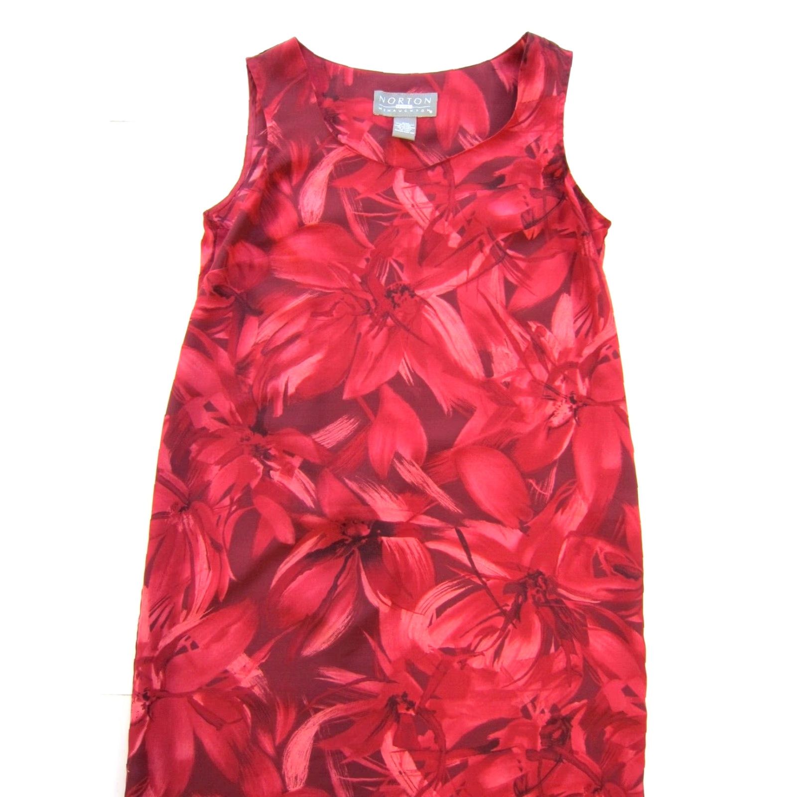 Vintage VINTAGE Norton Mcnaughton Pink Floral Sleeveless Long Maxi Tank Dress PM Size M / US 6-8 / IT 42-44 - 4 Thumbnail