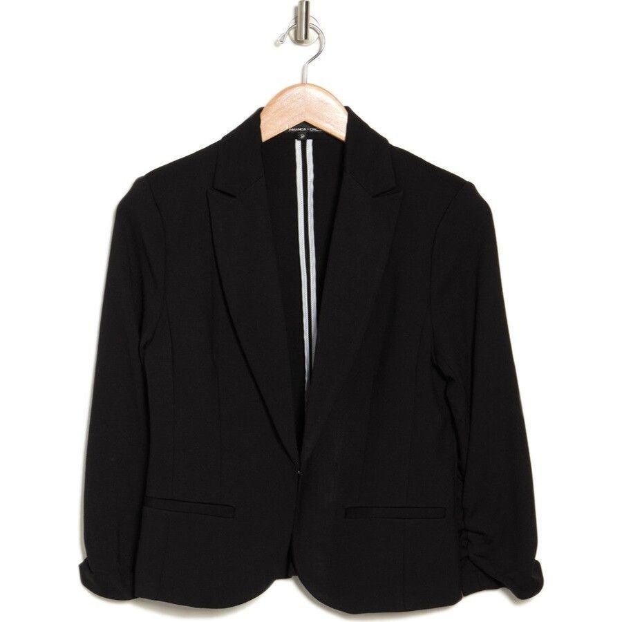 Other Amanda + Chelsea Black Ponte Blazer Soft Construction Size M / US 6-8 / IT 42-44 - 6 Thumbnail