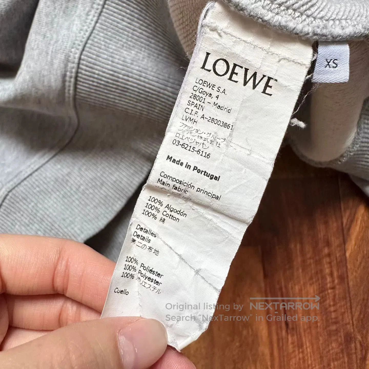 Loewe Loewe Gray Big Logo Sweatshirt. Size US XS / EU 42 / 0 - 2 Thumbnail