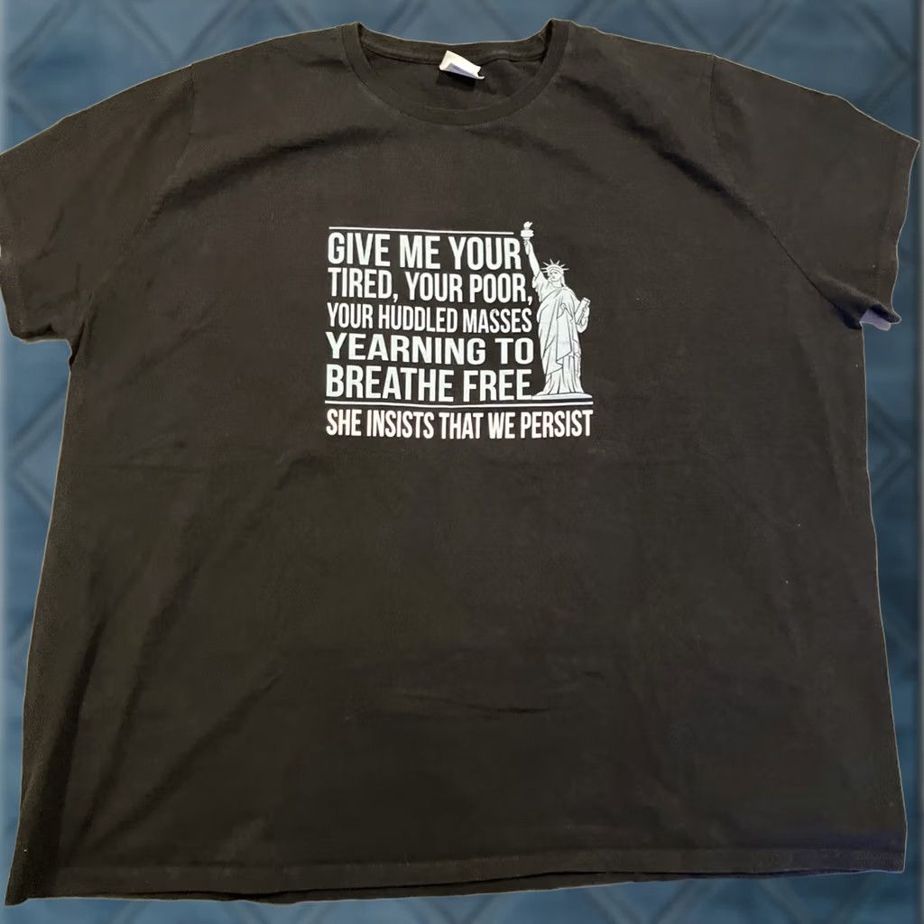 Port & Company VINTAGE Statue Of Liberty Give Me Your Tired, Your Poor.... T Shirt XXL Size US XXL / EU 58 / 5 - 1 Thumbnail