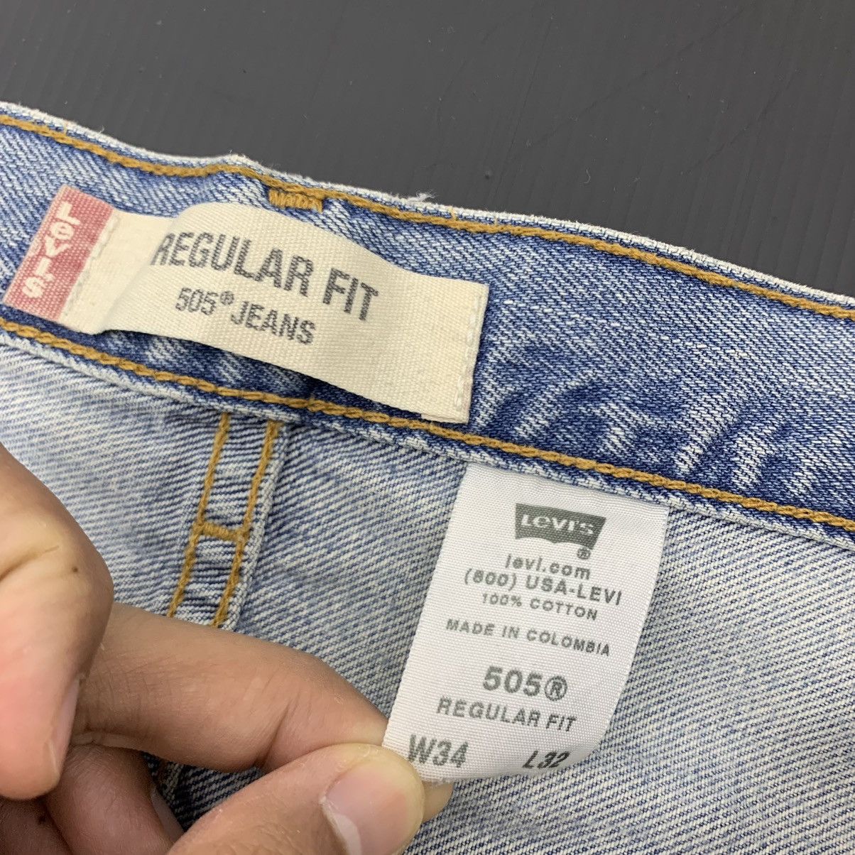 Levi's Vintage Clothing Thrashed Vintage Levis 505 Regular Fit Jeans Size US 34 / EU 50 - 6 Thumbnail